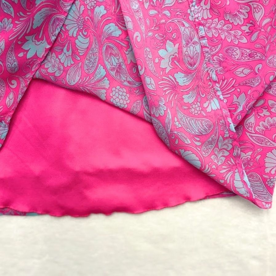 Vintage VINTAGE Everly Shift Sleeveless Pink Gray Paisley High Neck Mini Dress Size M Size M / US 6-8 / IT 42-44 - 7 Thumbnail