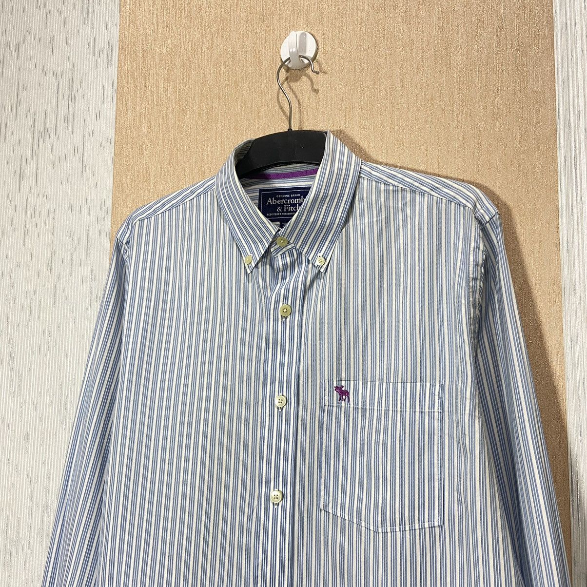 Abercrombie & Fitch Abercrombie & Fitch Striped Shirt Size US XL / EU 56 / 4 - 4 Thumbnail