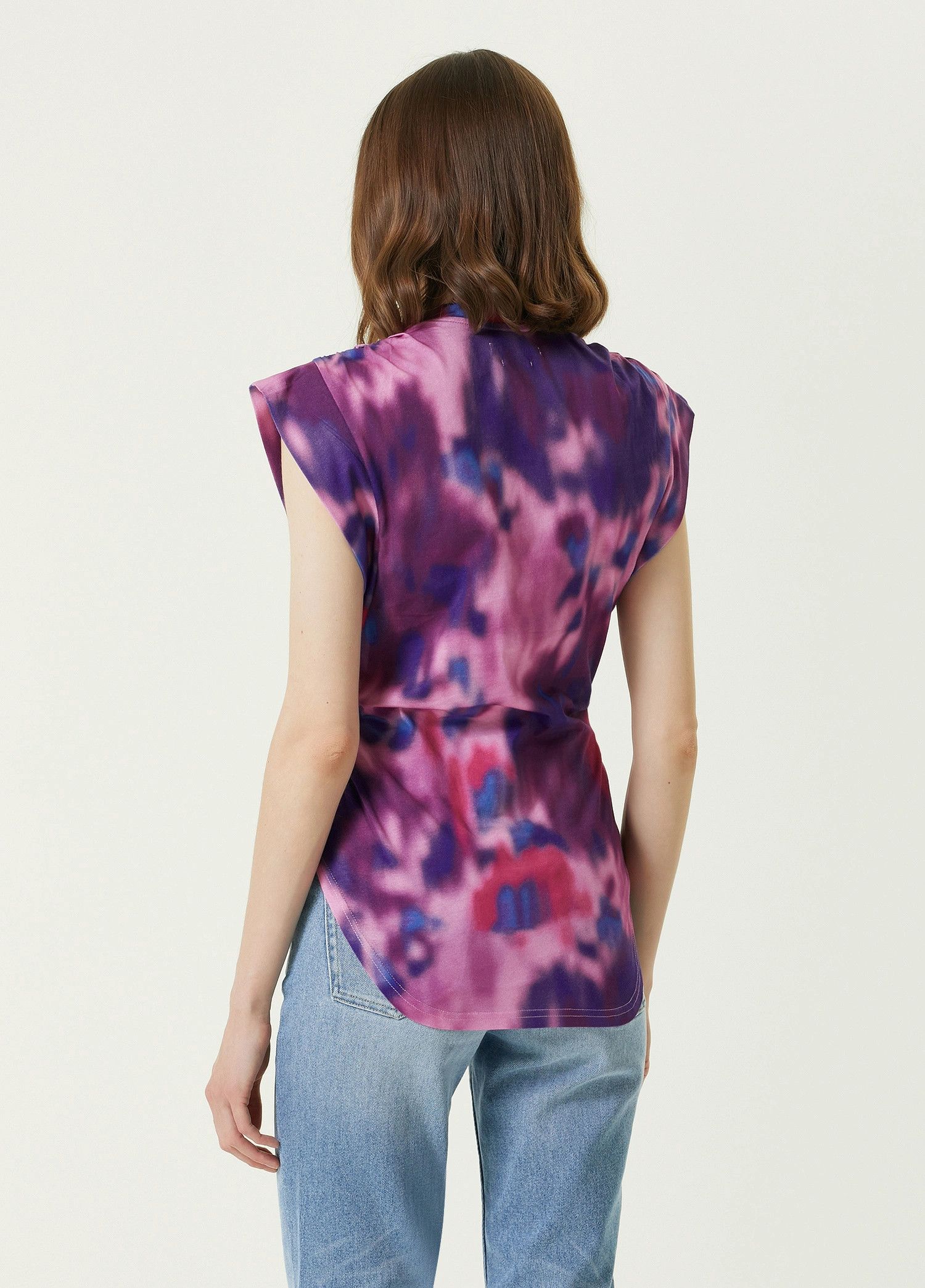 Isabel Marant Etoile ISABEL MARANT ETOILE Zilen purple lilac tie dye t-shirt top Size S / US 4 / IT 40 - 2 Thumbnail
