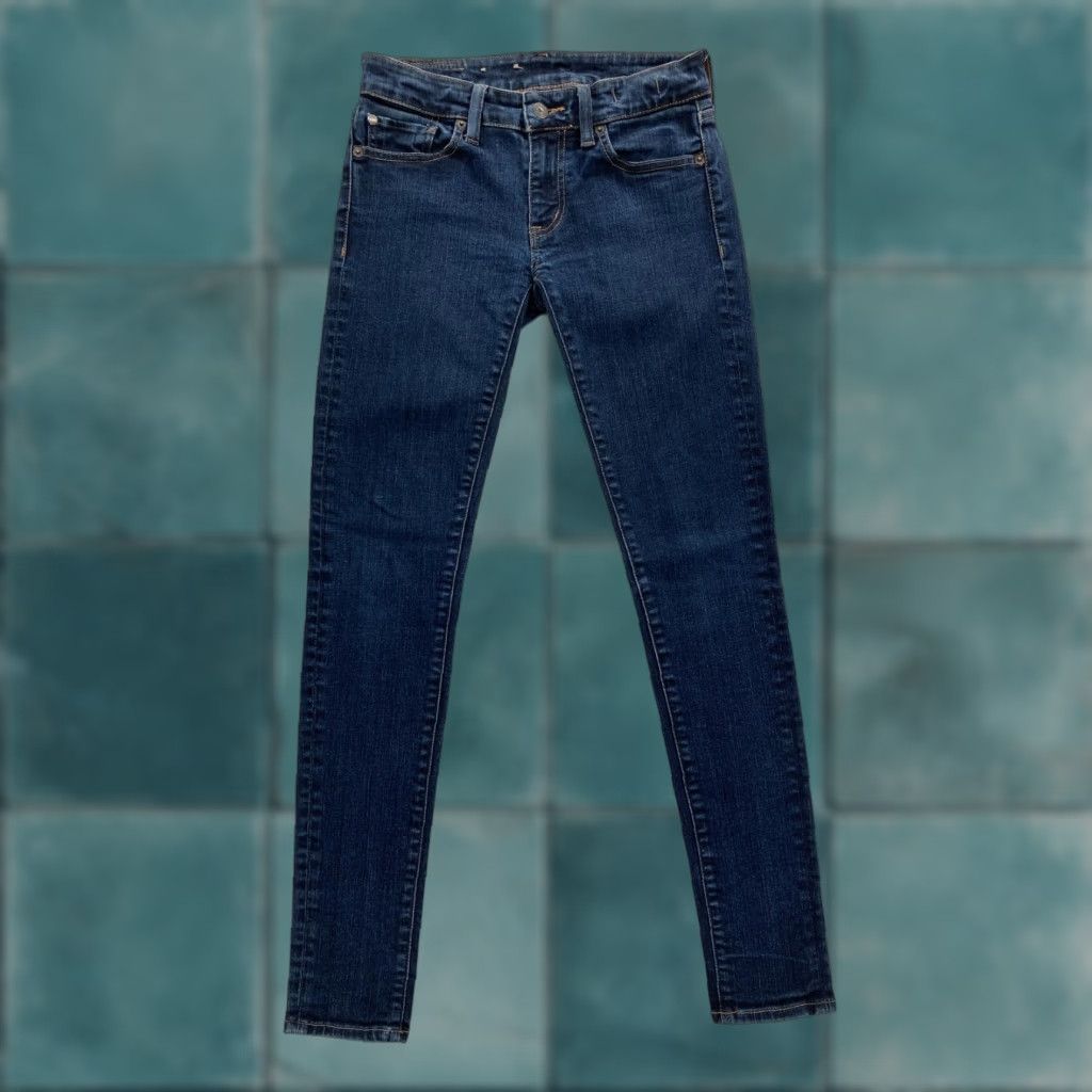 Vintage Denim & Supply Ralph Lauren Jeans Womens Skinny 26x30 Blue Dark Wash Stretch Denim Slim Mid Rise Zip 5-Pocket Size 26" / US 2 / IT 38 - 1 Thumbnail