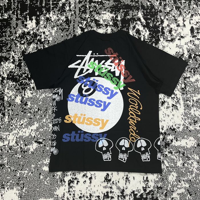 Stussy STUSSY TEST STRIKE PIGMENT DYED TEE IN BLACK - XL | Grailed