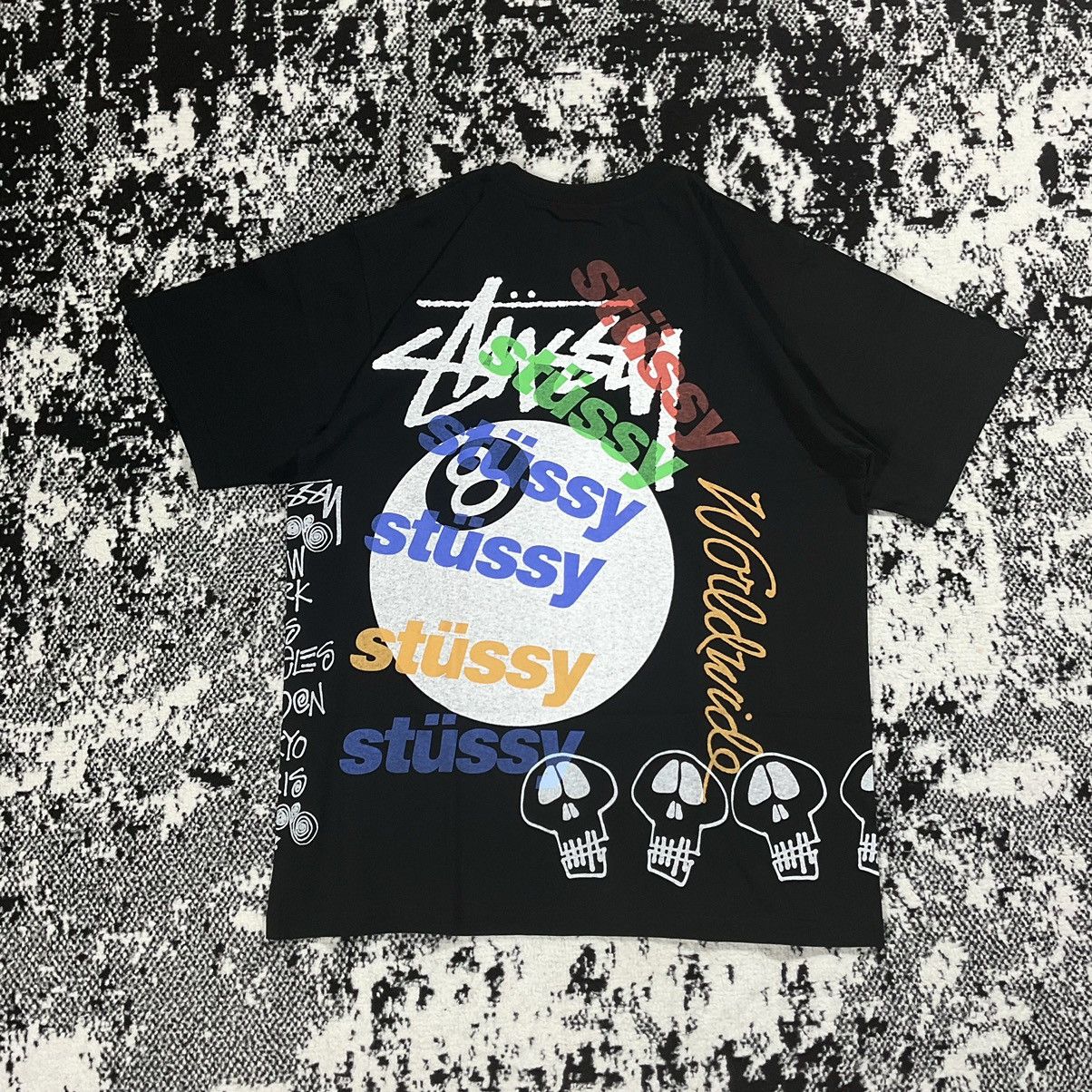 image of Stussy Test Strike Pigment Dyed Tee In Black - Xl, Men's