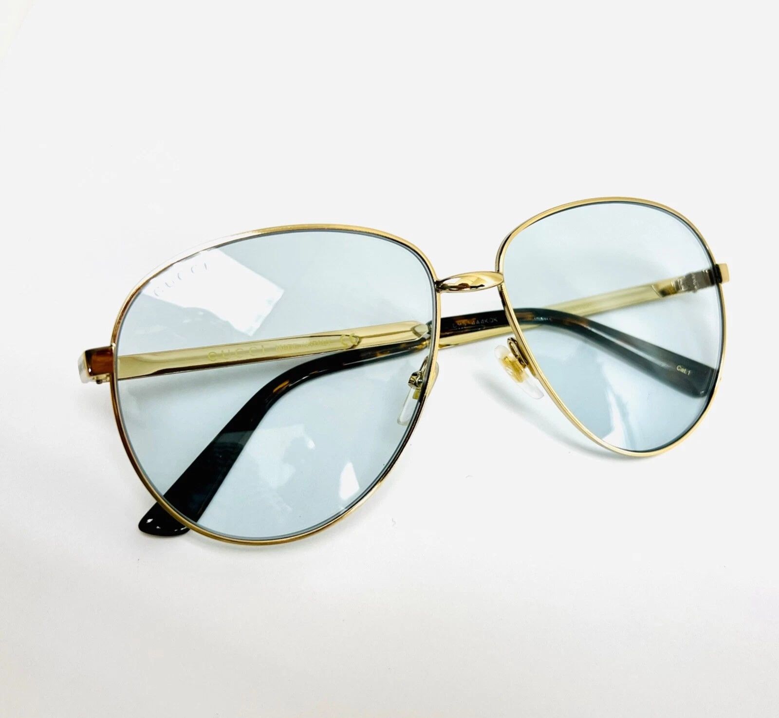 Gucci GUCCI WEB 0138 Gold Blue Aviator Sunglasses GG0138S 2280 004 Size ONE SIZE - 8 Thumbnail