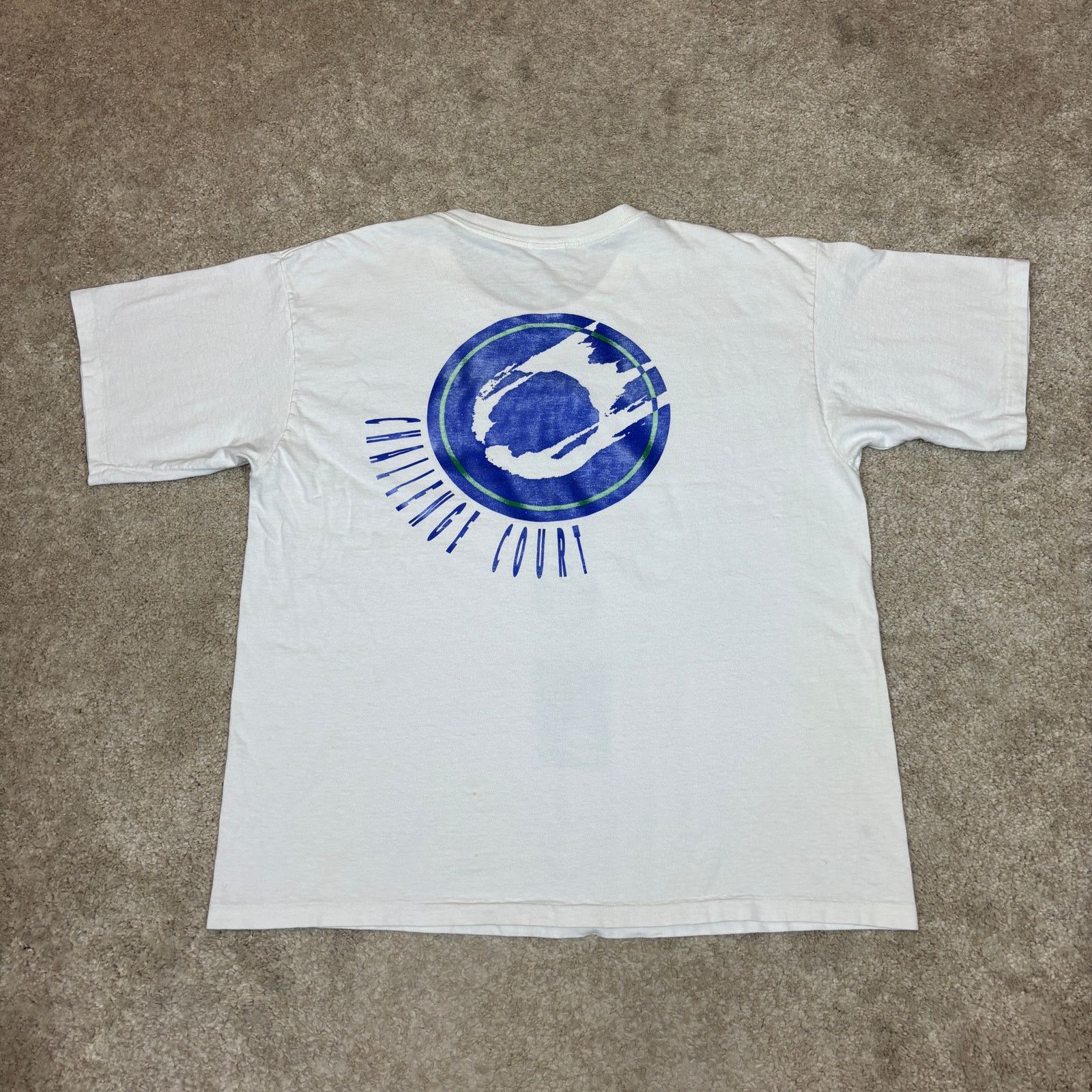 Nike VTG 90s Nike Challenge Court T Shirt Men's Large Tennis Size US L / EU 52-54 / 3 - 3 Thumbnail