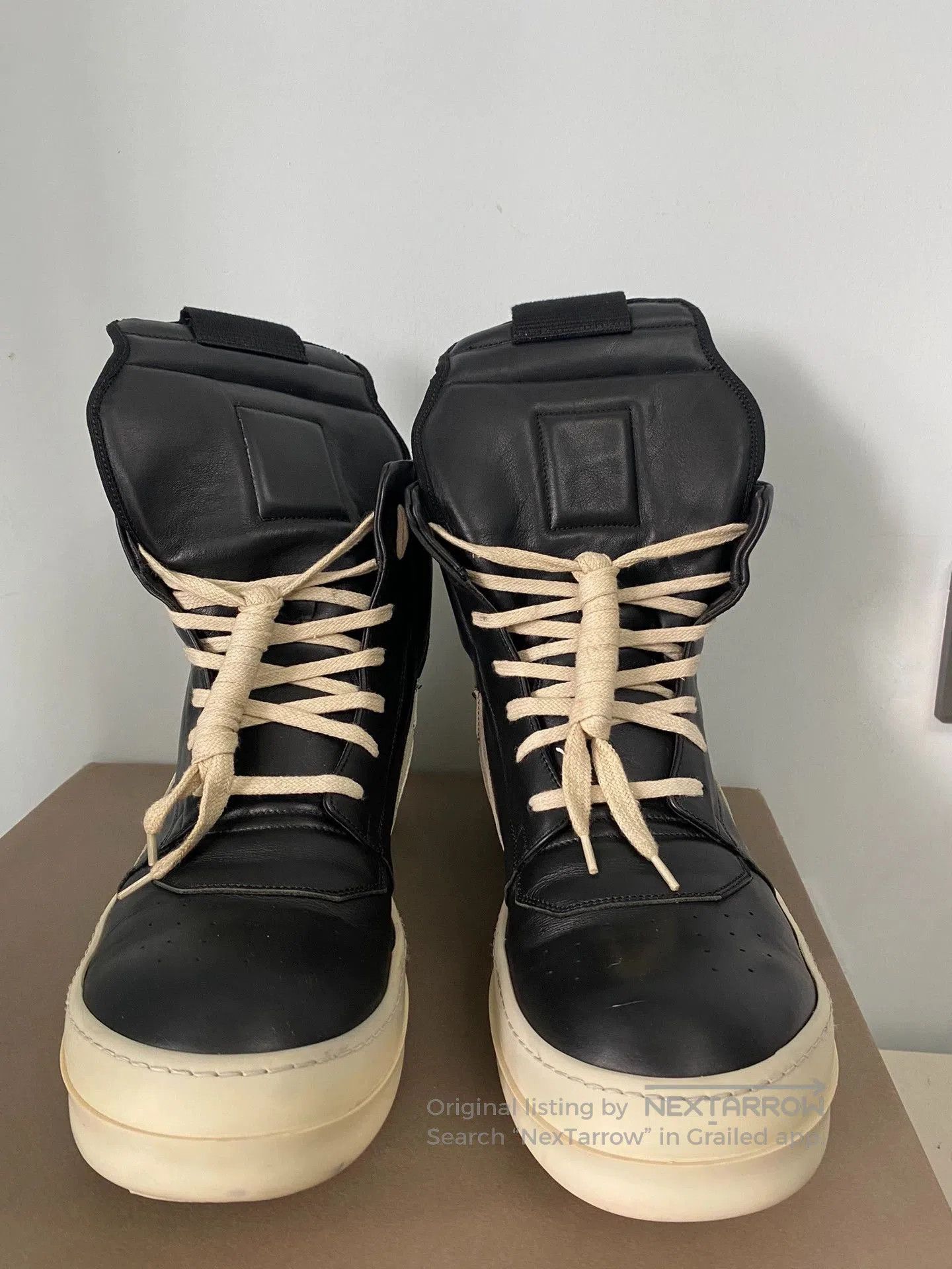 Rick Owens rick owens black leather high-top sneakers. Size US 10 / EU 43 - 2 Thumbnail