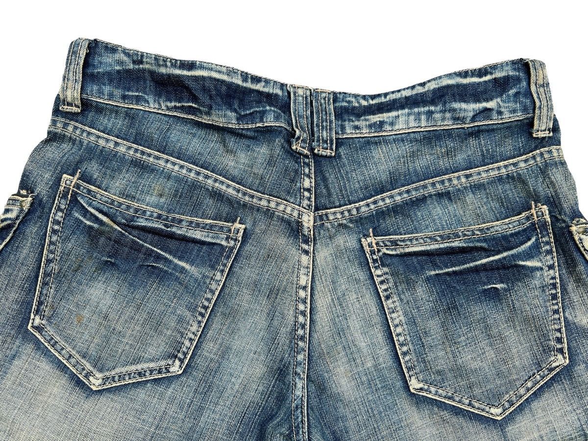 Michel Klein Michael Klein Distressed Faded Flare Denim Jeans 34x33 Size 34" / US 12 / IT 48 - 8 Thumbnail