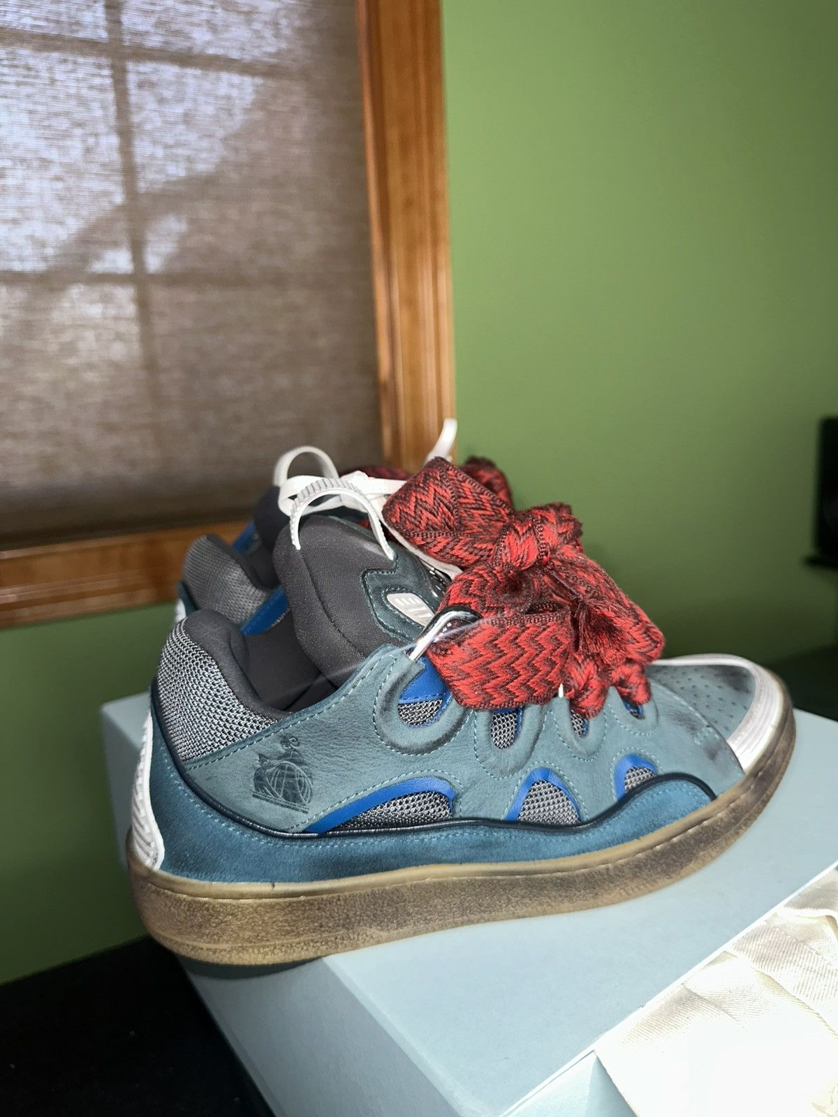 Lanvin Lanvin curb sneaker | Blue Size US 8 / EU 41 - 1 Thumbnail