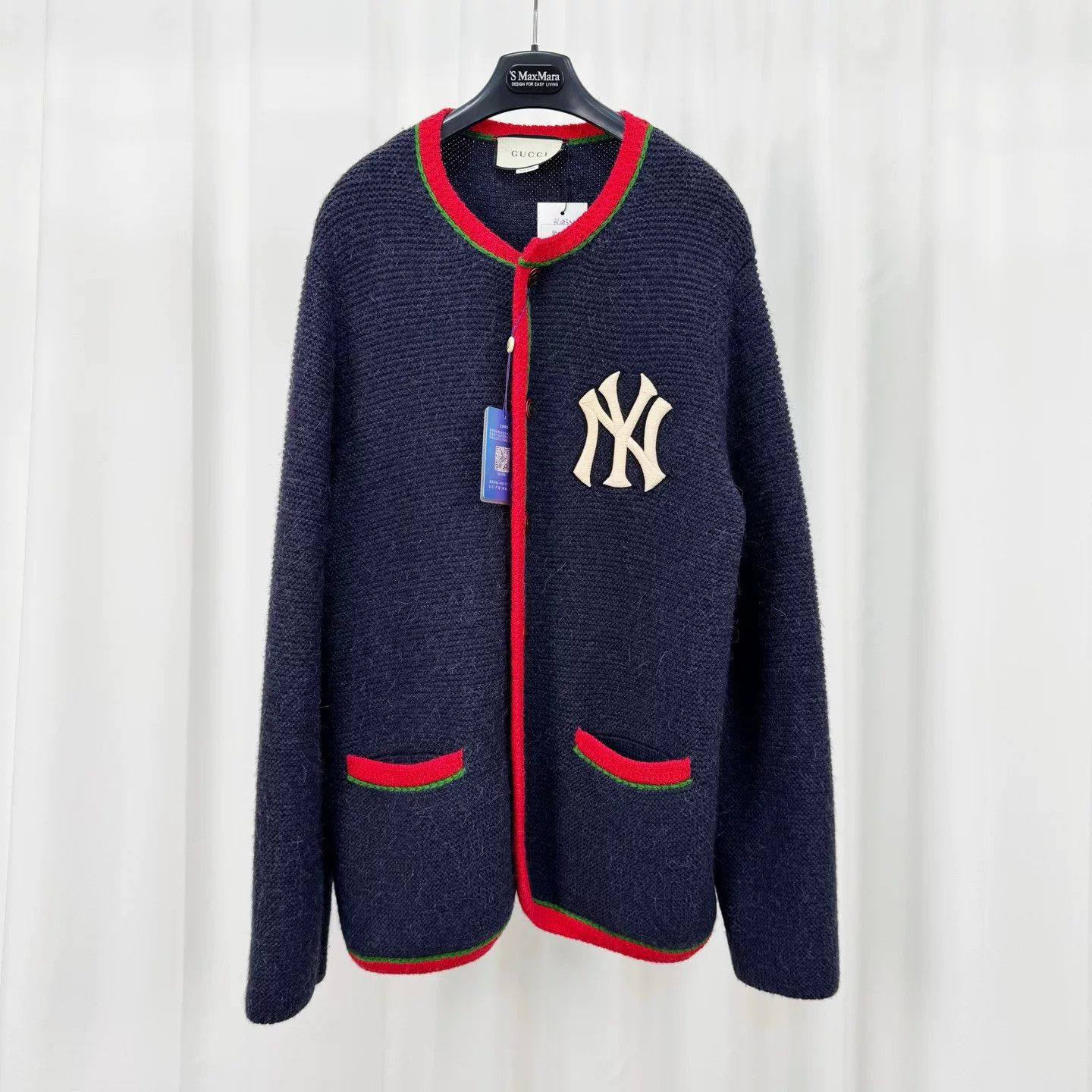 Gucci gucci MLB embroidered long knit cardigan Size US L / EU 52-54 / 3 - 1 Thumbnail