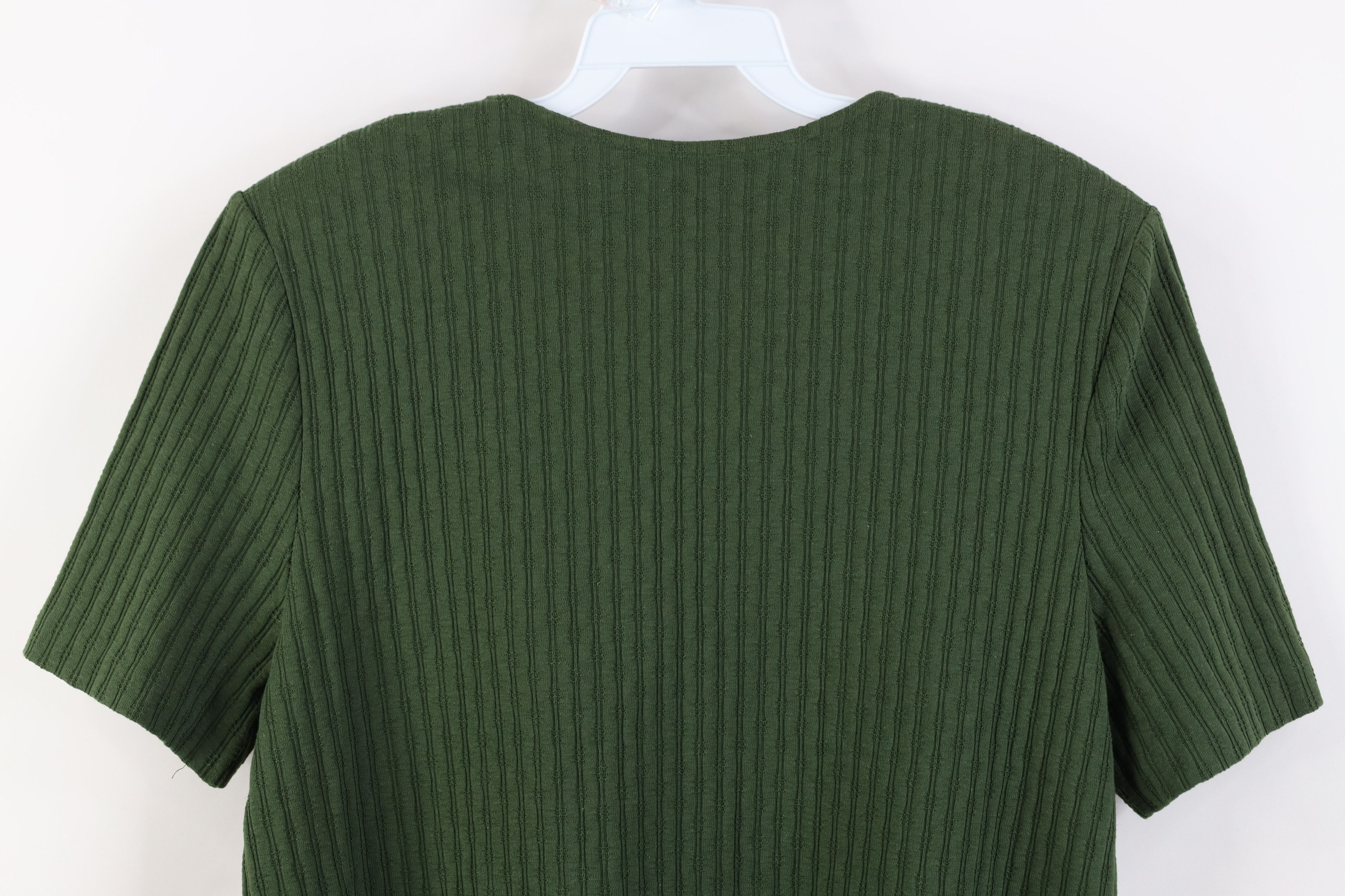 Vintage Vintage 90s Y2K Babydoll Ribbed Knit Cardigan Shirt USA Size XXL / US 16-18 / IT 52-54 - 10 Thumbnail