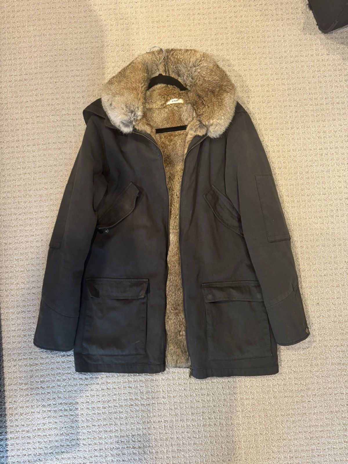 O.files / Ojardorf military fur parka vintage black