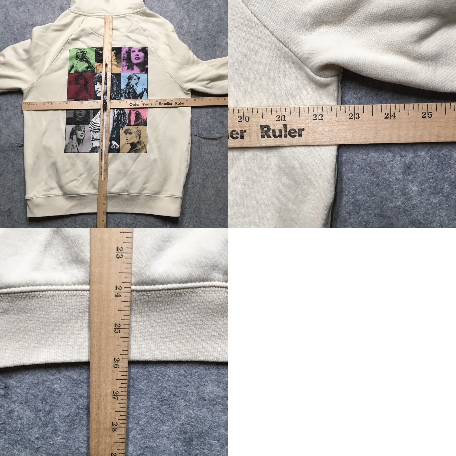 Vintage Taylor Swift The Eras Tour Merch Hoodie Adult Small Beige Pullover Size US S / EU 44-46 / 1 - 9 Thumbnail