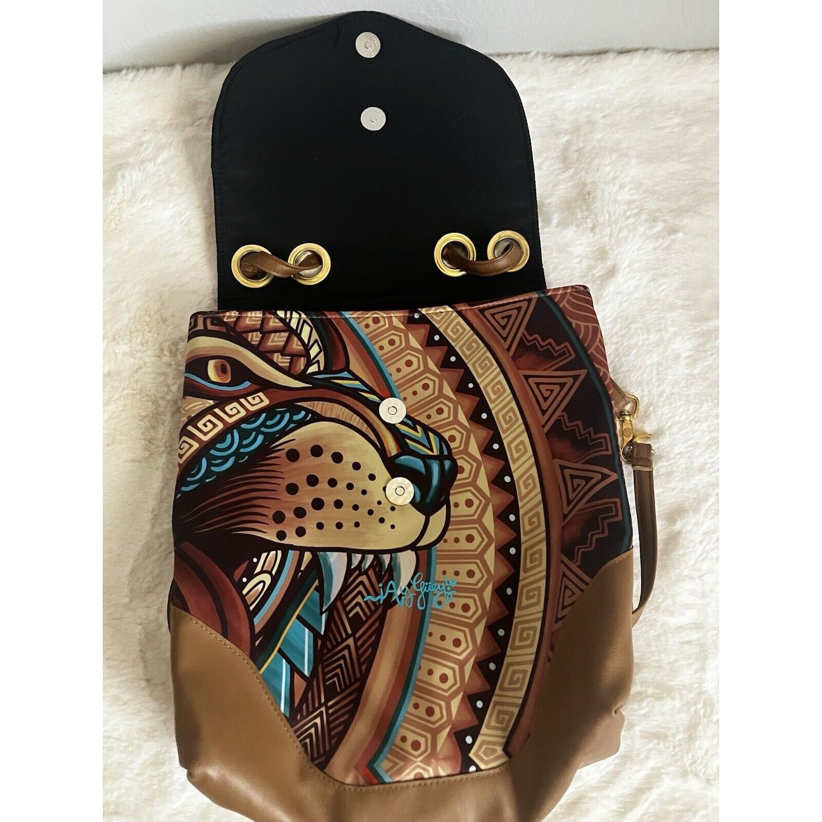 ay el ay en Ay Guey! Jungle back pack purse adjustable Hand made Mexico Size ONE SIZE - 8 Thumbnail