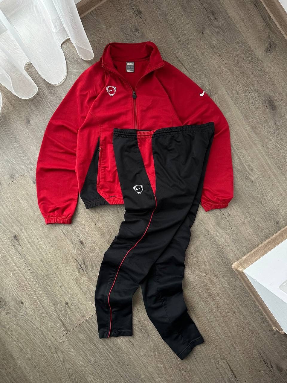 Vintage Nike Black Sportswear Red Tracksuit