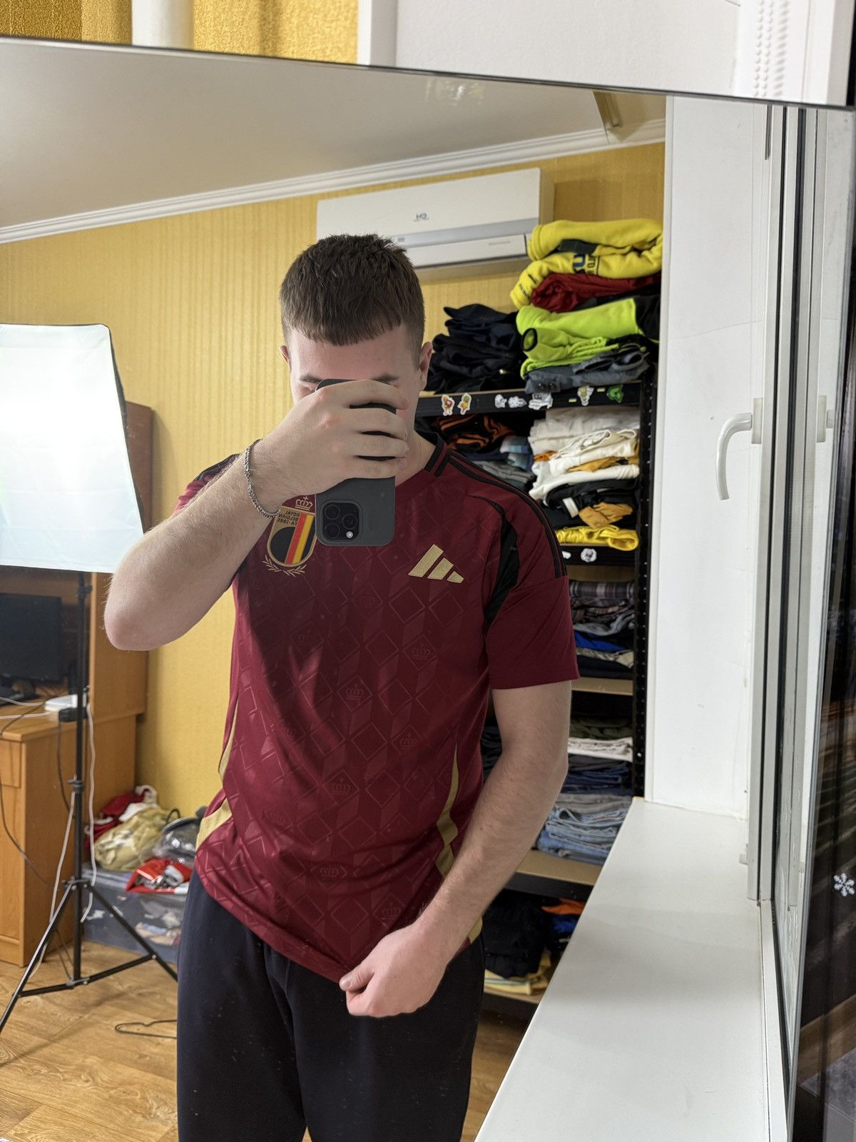 Adidas Adidas Belgium Home Soccer Jersey Euro 2024 Football Shirt Size US L / EU 52-54 / 3 - 10 Thumbnail