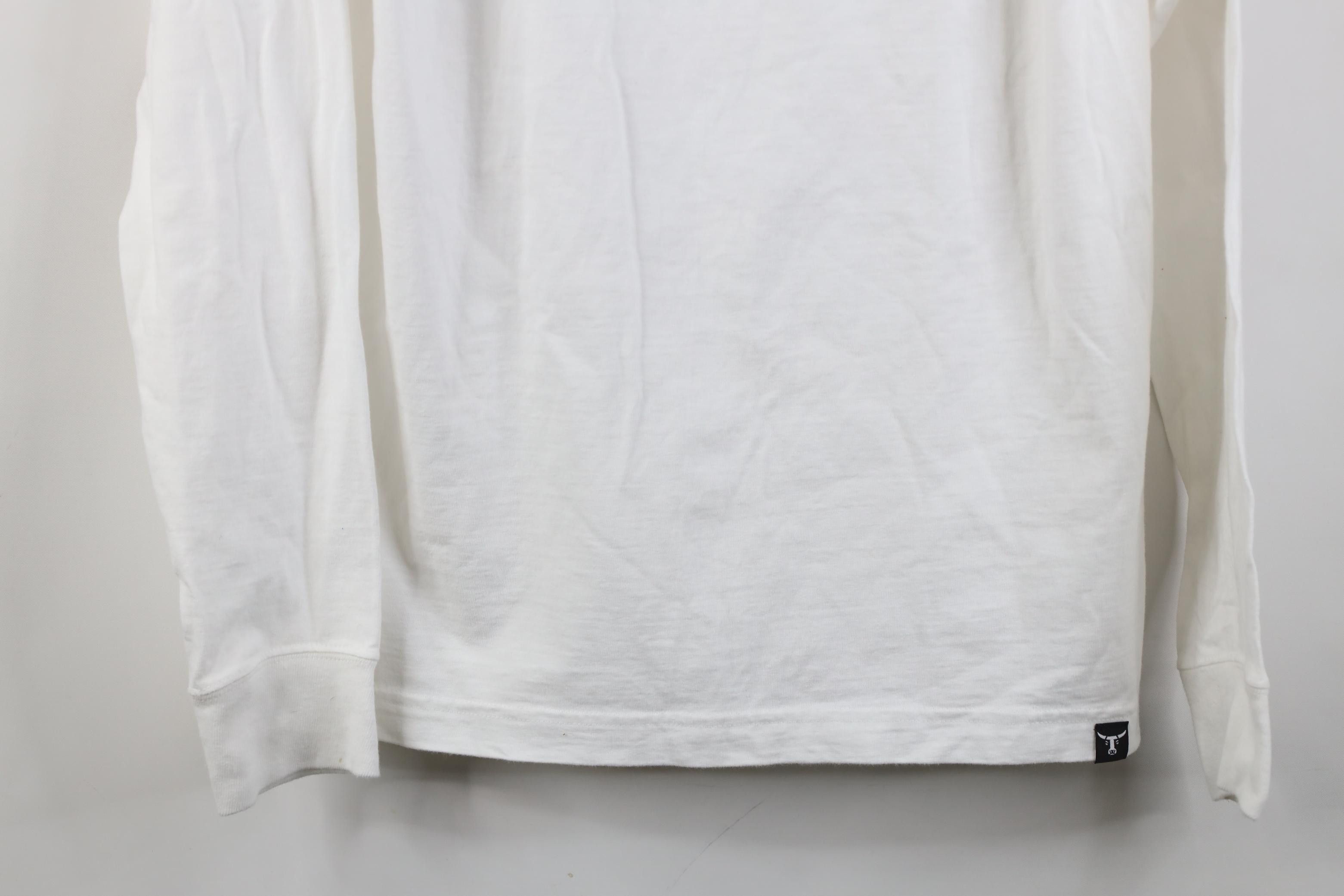 Hanes Vintage 90s Y2K Hanes Beefy Cotton Long Sleeve T-Shirt White Size US S / EU 44-46 / 1 - 3 Thumbnail