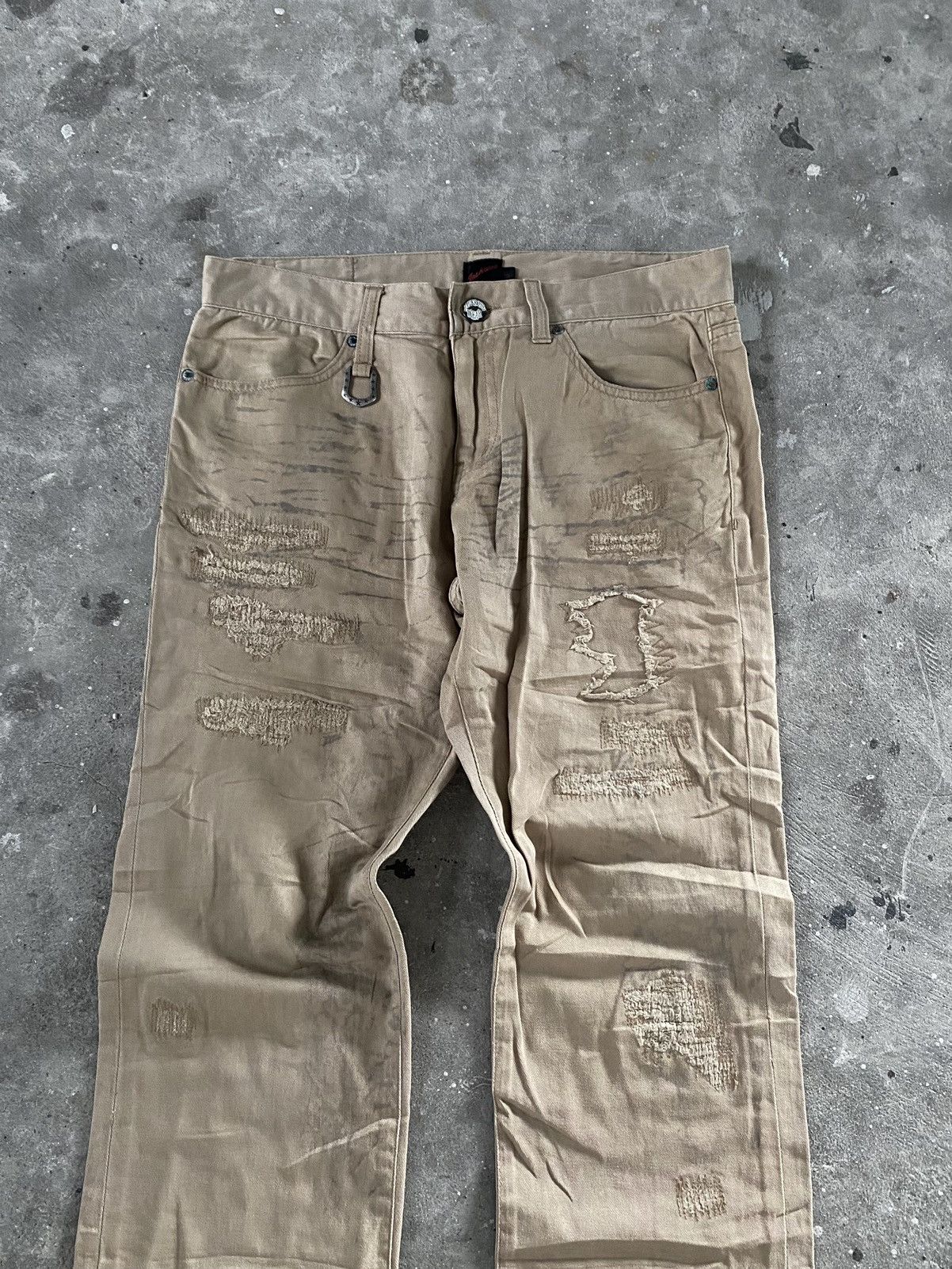 JACKROSE Jackrose Clawmark Distressed Flared Pants Size US 33 - 4 Thumbnail