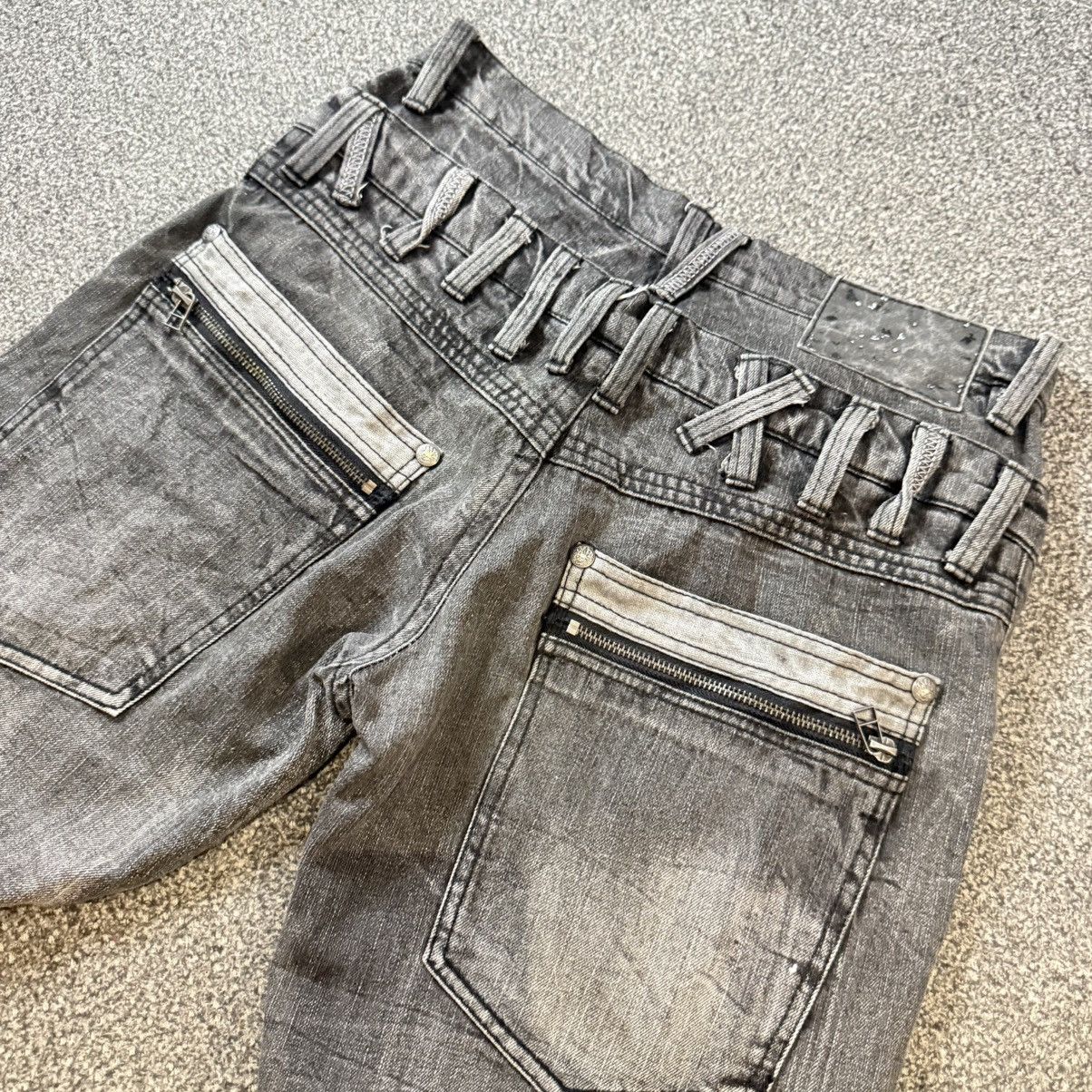 Le Grande Bleu (L.G.B.) Japanese y2k Double Waist Black Opium Distressed Denim Size US 32 / EU 48 - 8 Thumbnail