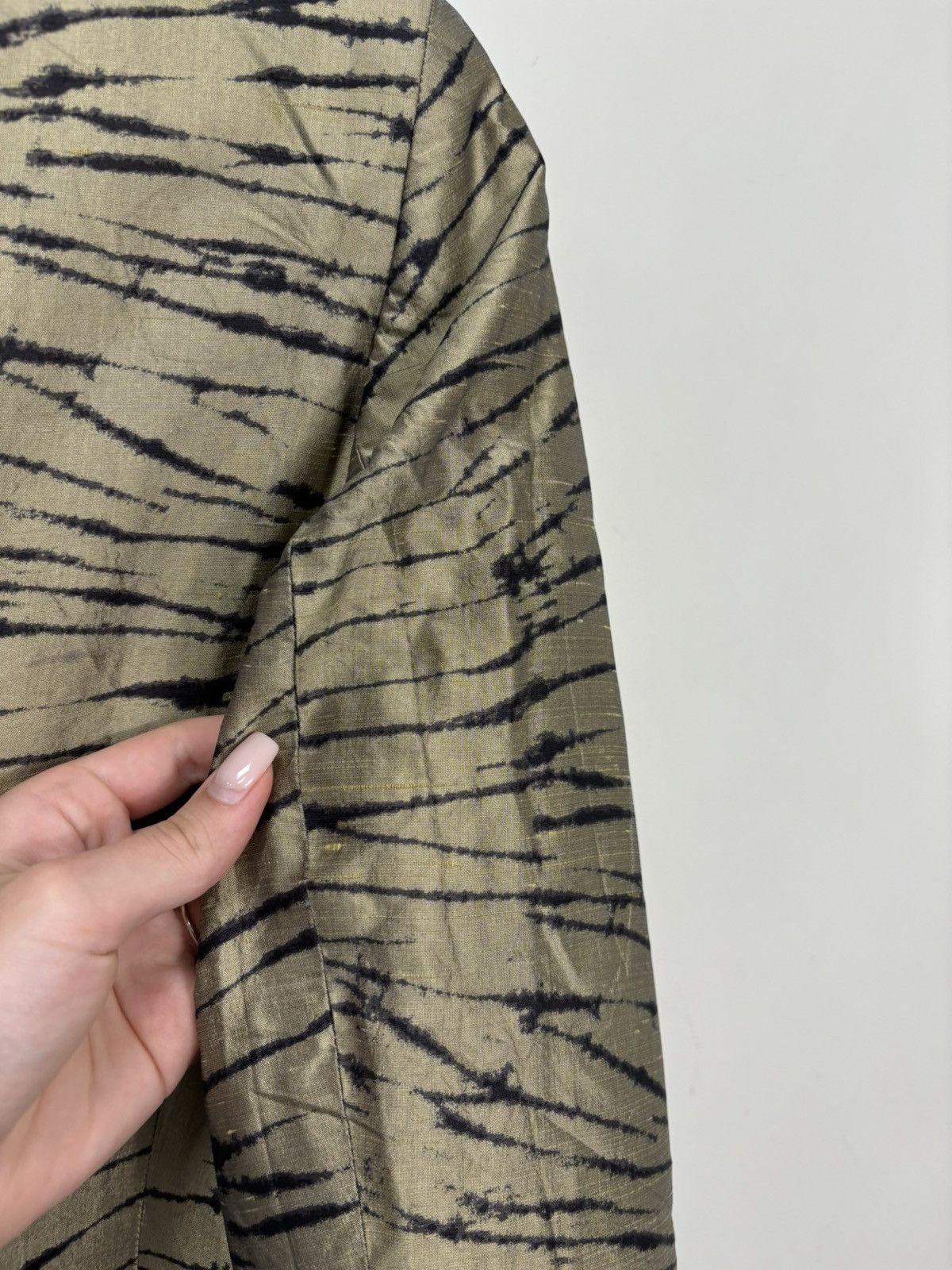 Escada Vintage Laurel By Escada Gold Avant Garde Silk Blazer Jacket Size S / US 4 / IT 40 - 21 Thumbnail