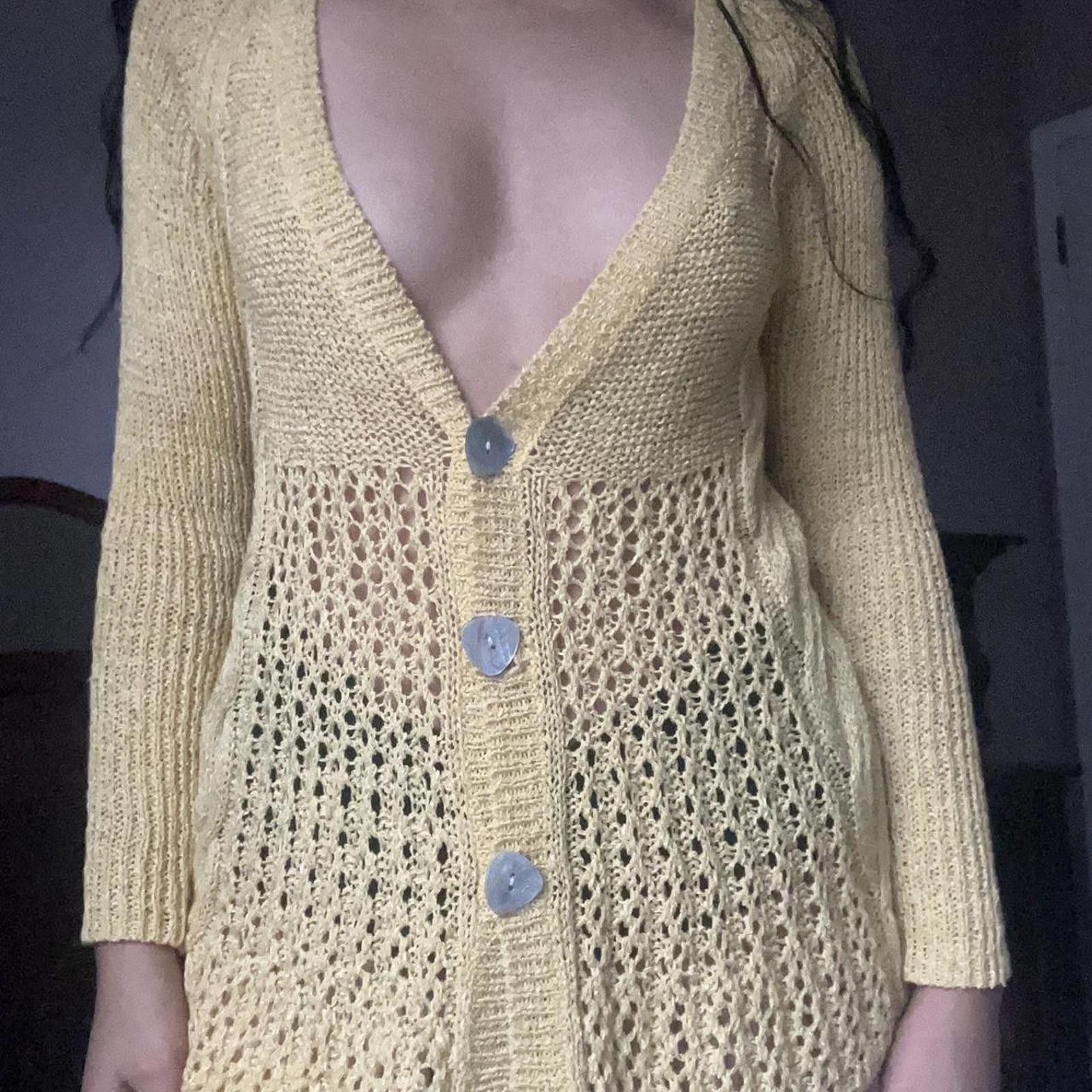 Other Cute yellow crochet cardigan #crochetcardigan Size XS / US 0-2 / IT 36-38 - 3 Thumbnail