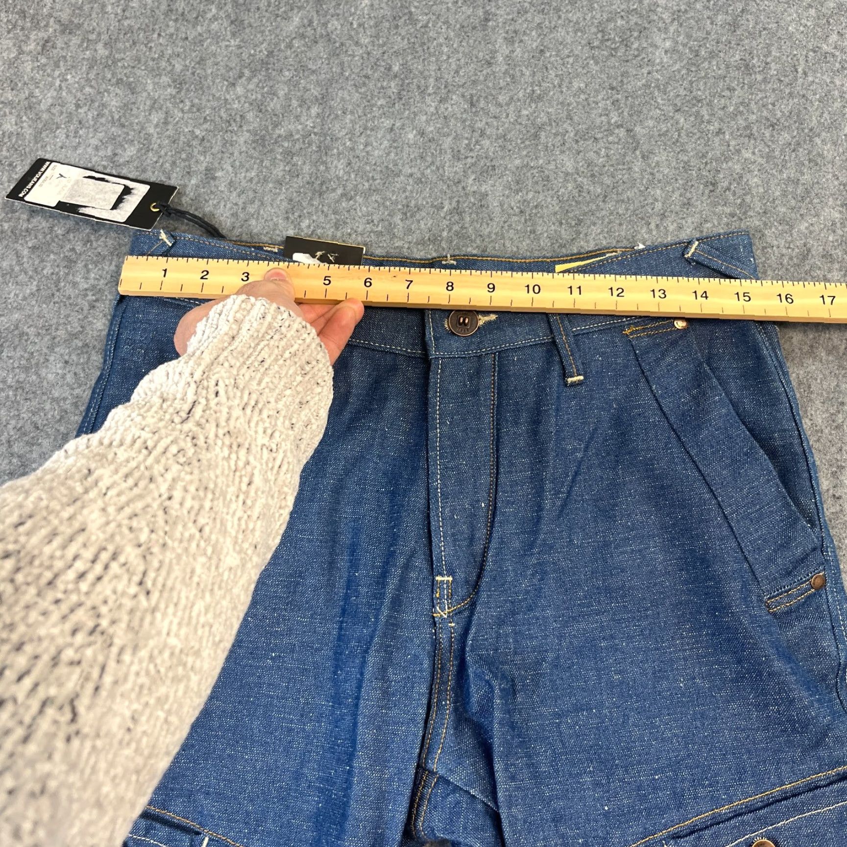 Twisted X Voi Jeans Mens Jeans Regular Tapered Arc 30 32 Blue Denim Cotton Pockets 00s Y2K Preppy Vintage No Size US 30 / EU 46 - 6 Thumbnail
