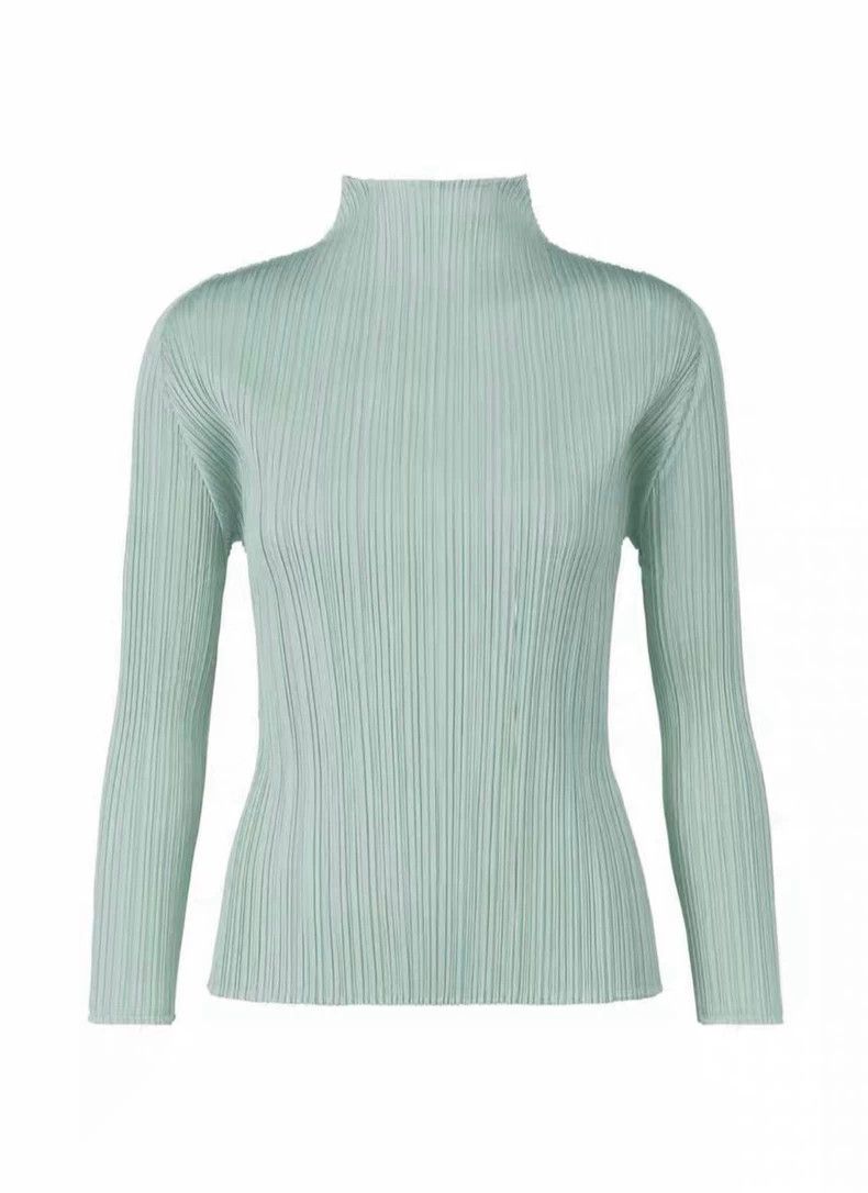 Issey Miyake issey miyake size:3 Pleated small high-neck long-sleeved t Size XXS / US 00 / IT 34 - 1 Thumbnail