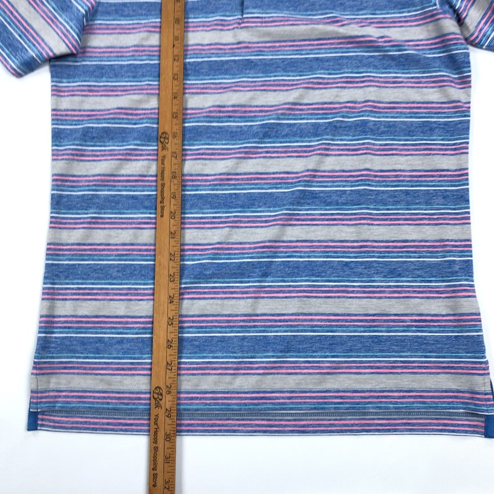 johnnie-O johnnie-O Polo Shirt Men M Golf Striped Preppy Coastal St James Sports Tennis Lightweight UV Performance Shirt Size US M / EU 48-50 / 2 - 6 Thumbnail