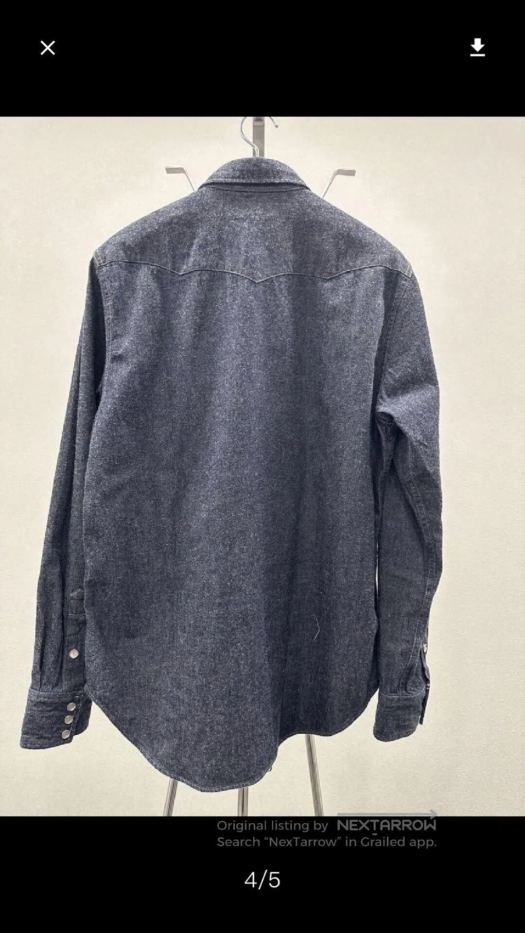 RRL Ralph Lauren RRL Denim Western Long Sleeve Shirt. Size US M / EU 48-50 / 2 - 5 Thumbnail