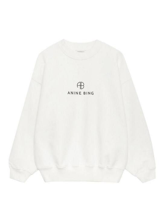 Anine Bing ANINE BING Women Hoodies A 08 10077 IVY1 White Size S / US 4 / IT 40 - 1 Thumbnail