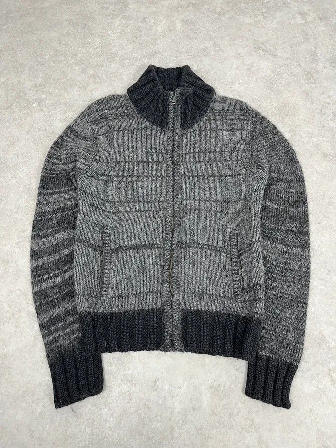 Dolce & Gabbana 2000s Dolce & Gabbana Gradient Grey Wool Zip-Up Sweater Size US M / EU 48-50 / 2 - 5 Thumbnail