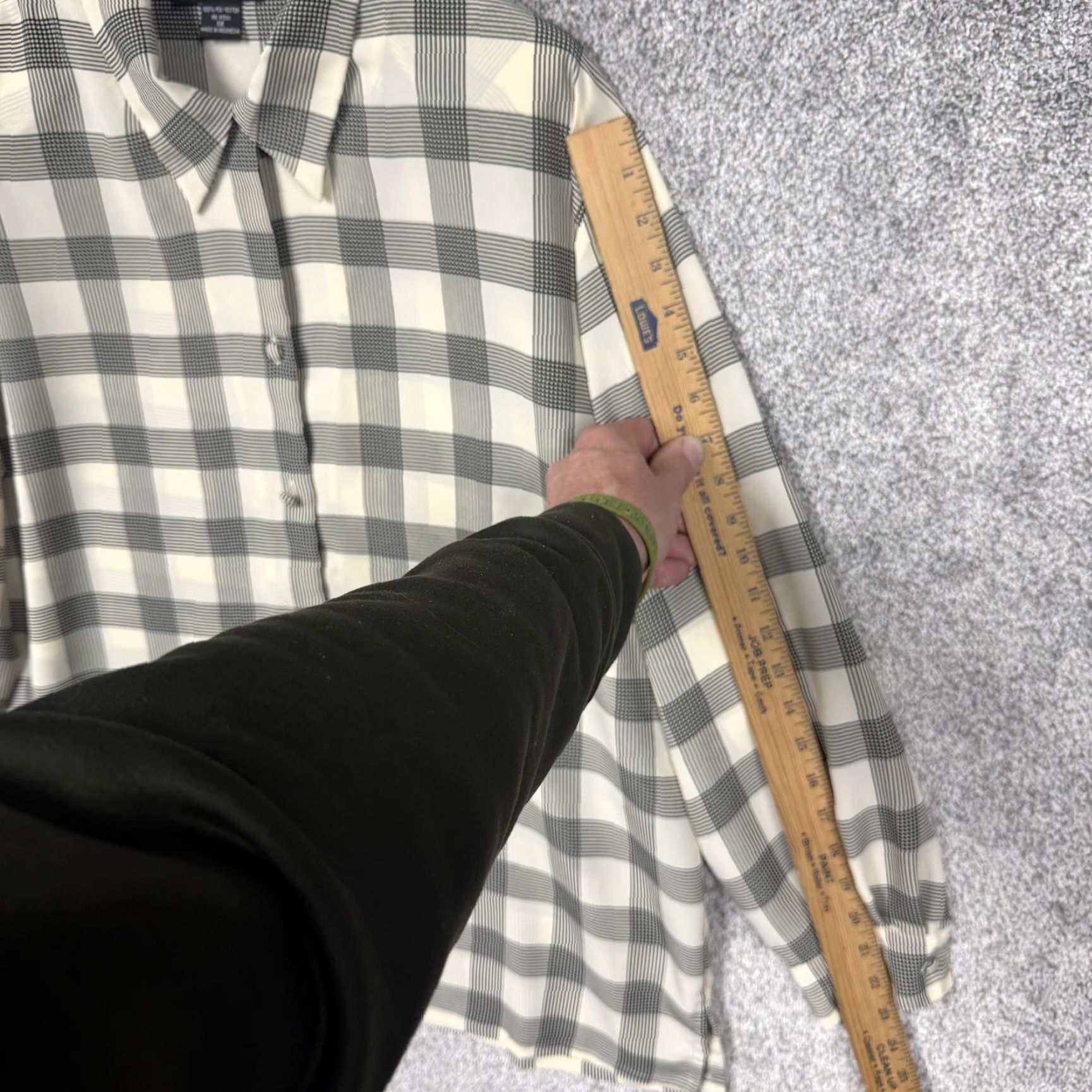 Vintage VINTAGE Milano Shirt Women 1X Plus Plaid Black Cream 90s Preppy Button-Up Long Sleeve Casual Vintage Size XL / US 12-14 / IT 48-50 - 3 Thumbnail