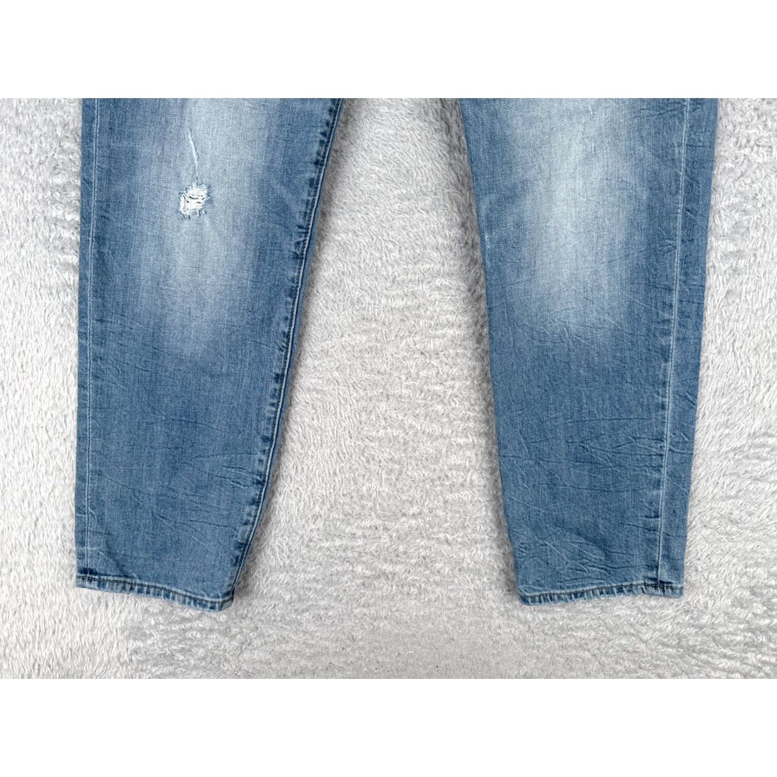 Denime Lucky Pants Womens 8 Blue Denim Jeans 33x25 Slim Boyfriend Distressed 90s American Designer Brand Black Size Type Jeans Size 30" / US 8 / IT 44 - 2 Thumbnail