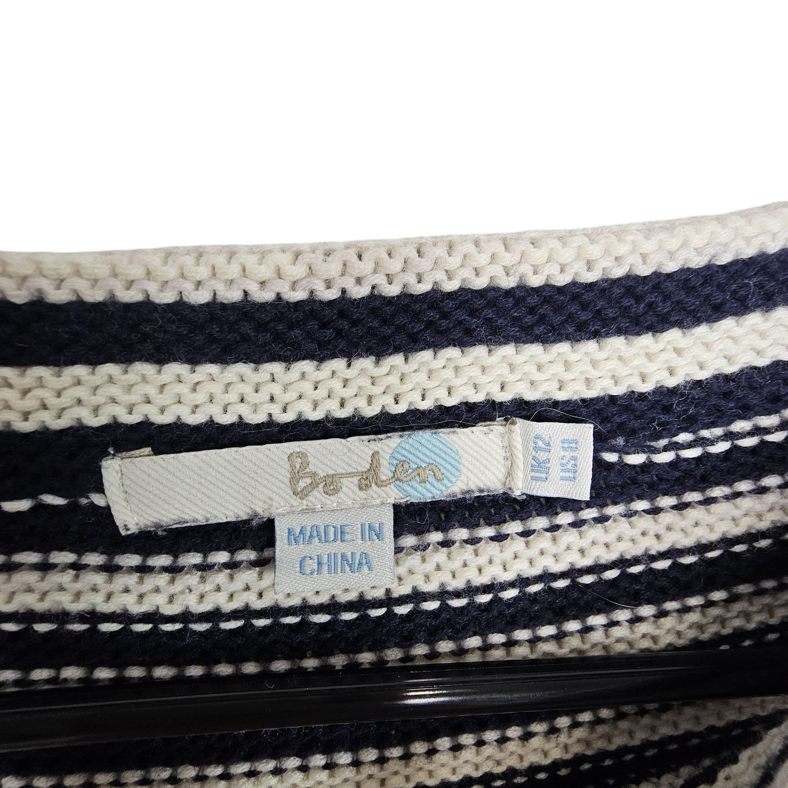 Boden Boden Womens Wool Striped Knit Sweater Sz 8 Classic Nautical Size M / US 6-8 / IT 42-44 - 6 Thumbnail