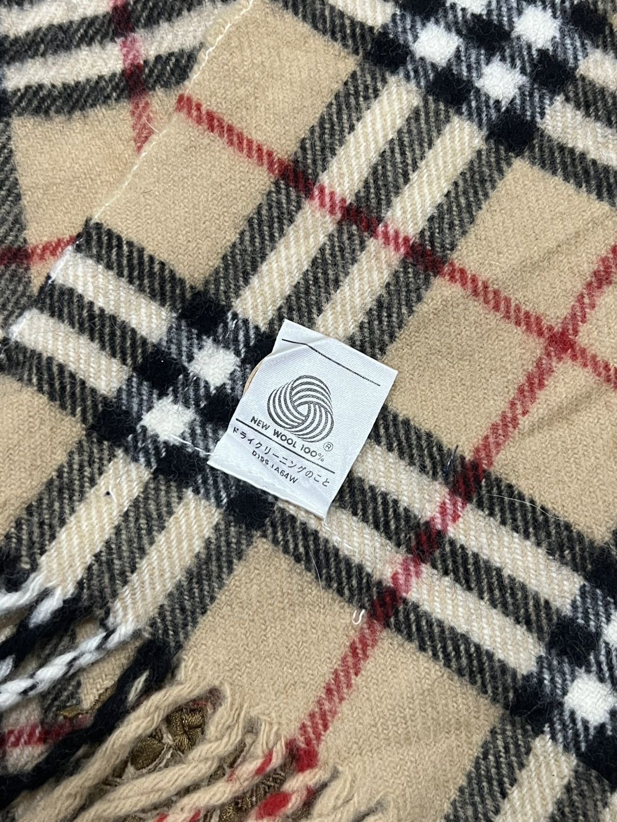 Burberry Vintage Burberrys Nova Check Plaid Wool Tassel Scarf Size ONE SIZE - 6 Thumbnail
