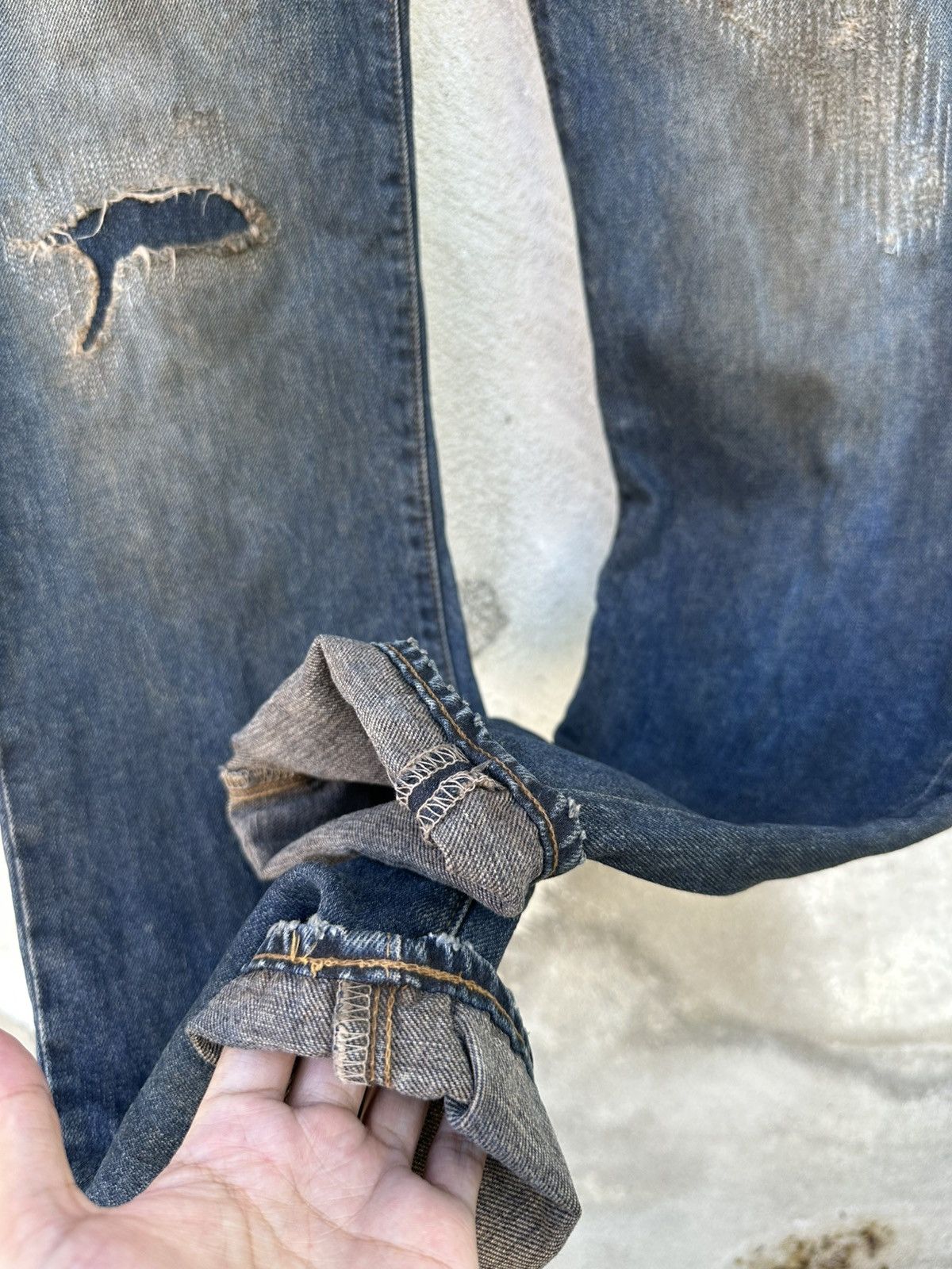 Studio D'Artisan Rare Vintage Studio D'artisan Rusty Distressed Denim Size US 32 / EU 48 - 7 Thumbnail
