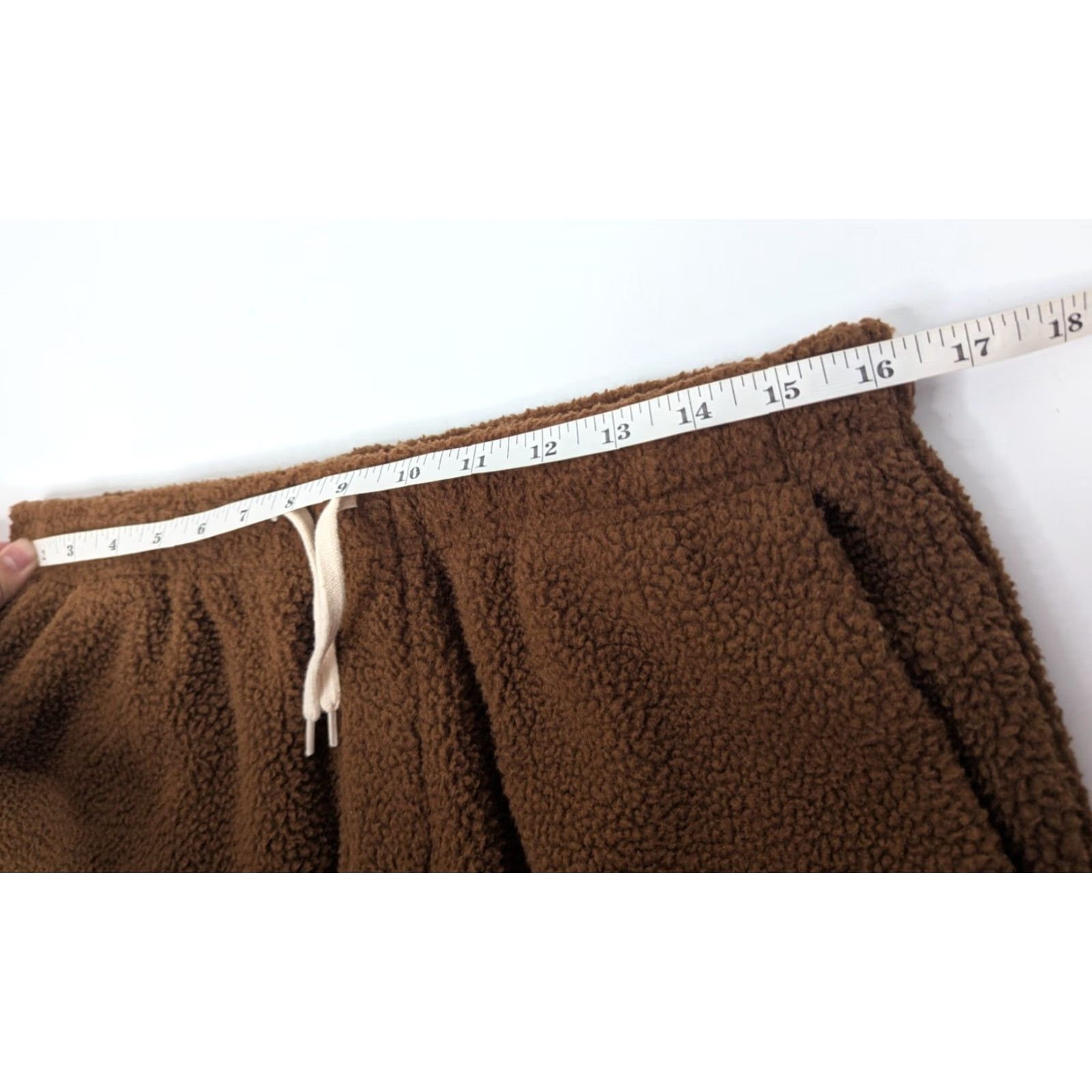 Pacsun Pacsun Drawstring Sherpa Fleece Shorts Brown Men's Small Pockets Beach, Outdoor, Preppy Sl a sh Pocket Elastic Waist Regular Fit s 9 Size US 29 - 5 Thumbnail