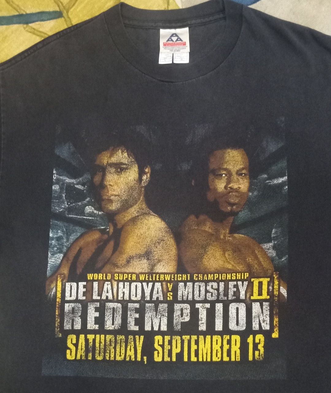 Rap Tees × Vintage Vintage De La Hoya vs Mosley II Redemption Promo T-shirt Size US L / EU 52-54 / 3 - 5 Thumbnail