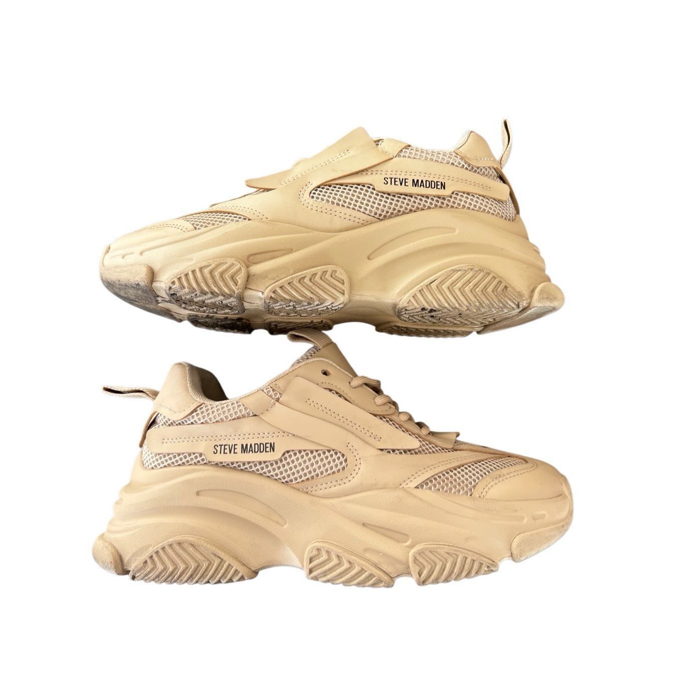 Steve Madden Steve Madden Possession chunky lace-up sneakers in tan size Size US 8.5 / IT 38.5 - 1 Thumbnail