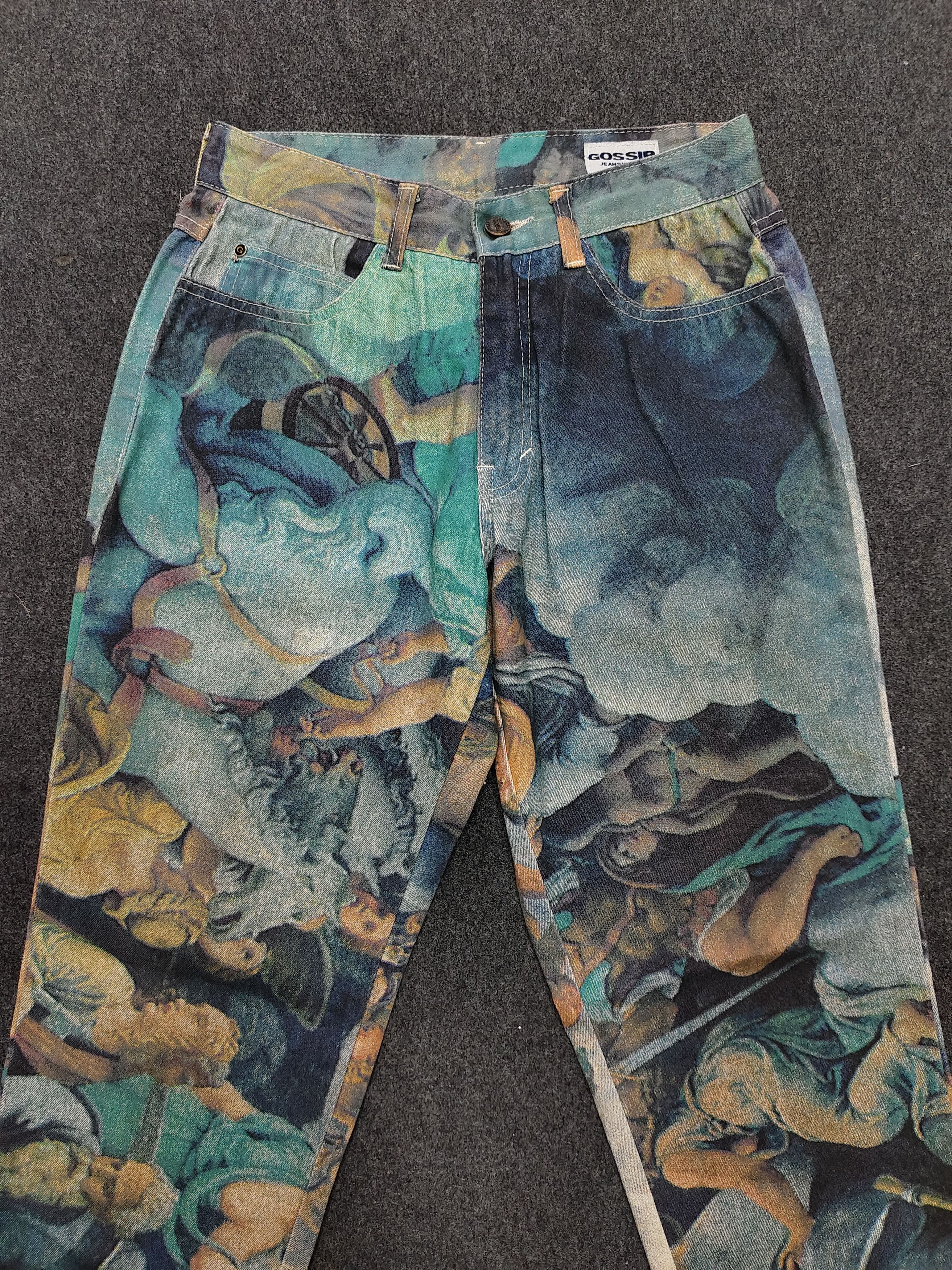 Seditionaries 90s Gossip- Renaissance Chaos Art Graphic Jeans Size US 30 / EU 46 - 2 Thumbnail