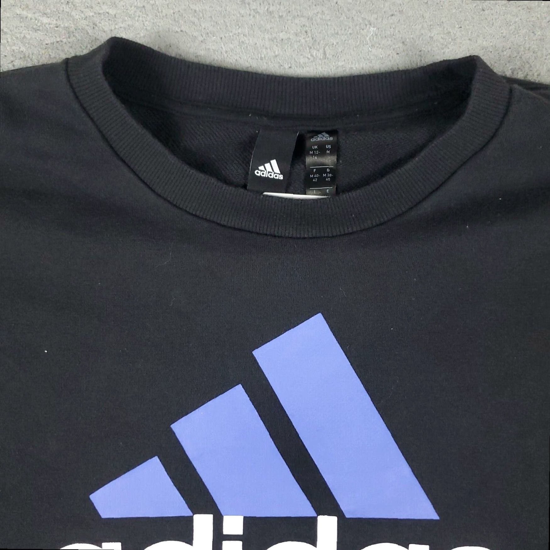 Adidas Womens Adidas Medium Extra Large XL Black Casual Pullover Sweatshirt Ladies Size M / US 6-8 / IT 42-44 - 3 Thumbnail