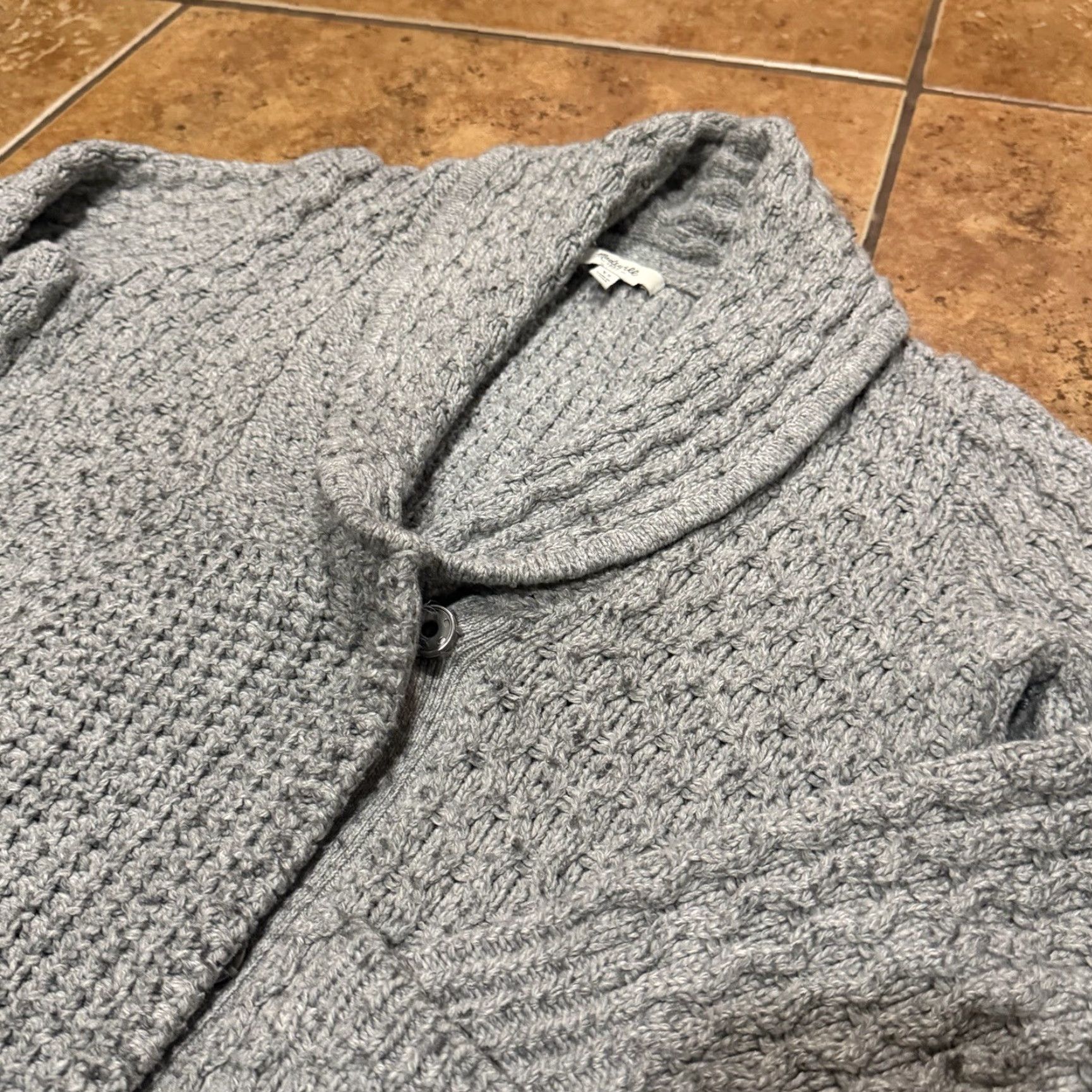 Madewell Madewell Cardigan Sweater Women's XS Grey Knit Open Pockets Bohemian Classic Preppy 70s? No Vintage? (adjusted) Size XS / US 0-2 / IT 36-38 - 4 Thumbnail