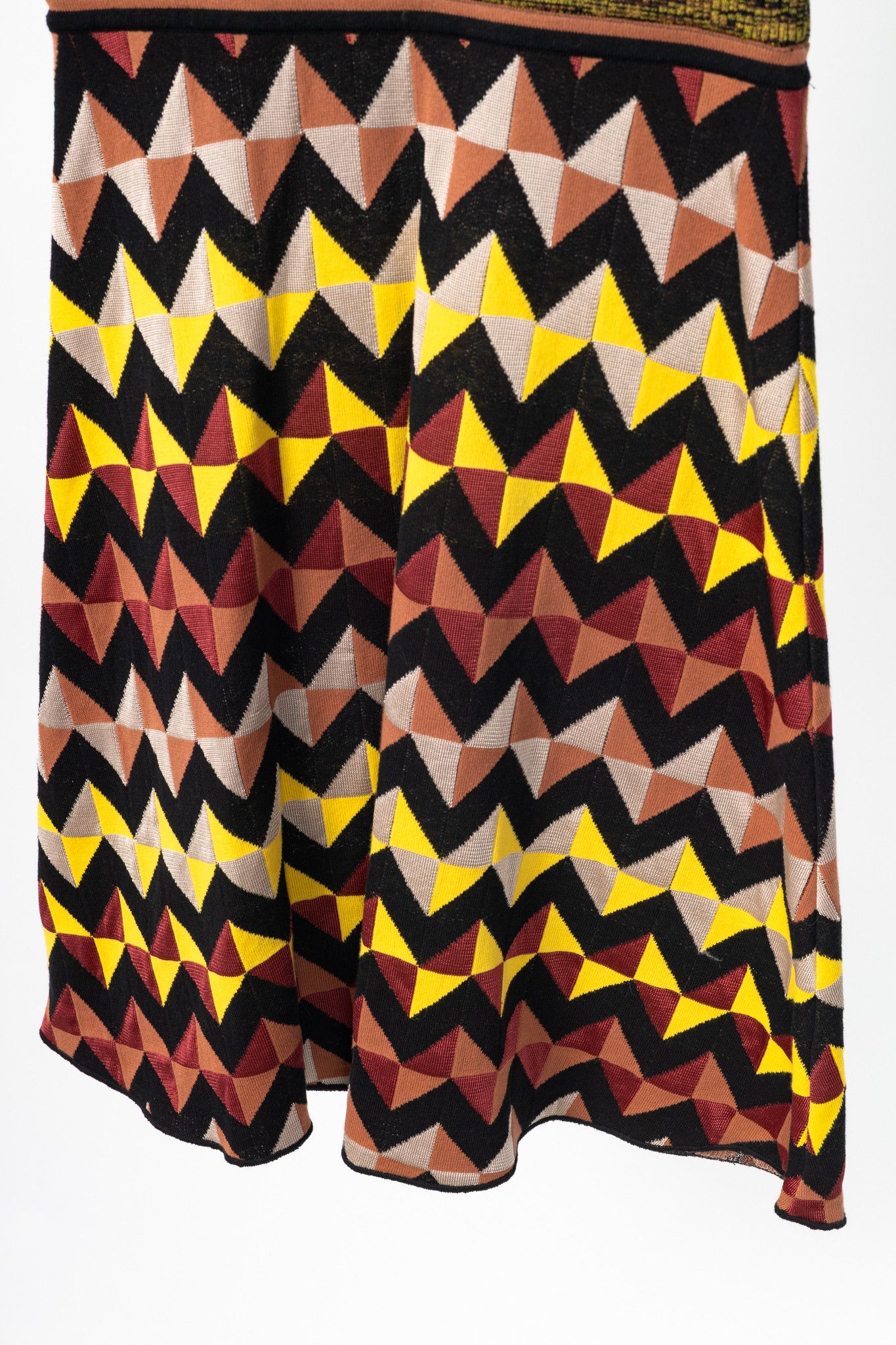 Missoni M Missoni Geometric Knit Paneled Cotton-Blend Mini Dress Size S / US 4 / IT 40 - 6 Thumbnail