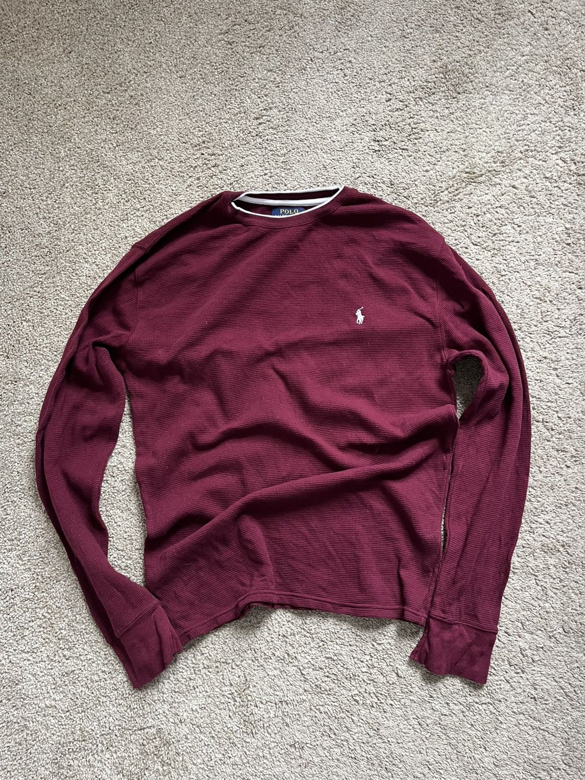 Polo Ralph Lauren Burgundy Ralph Lauren Polo Long Sleeve Size US L / EU 52-54 / 3 - 1 Thumbnail