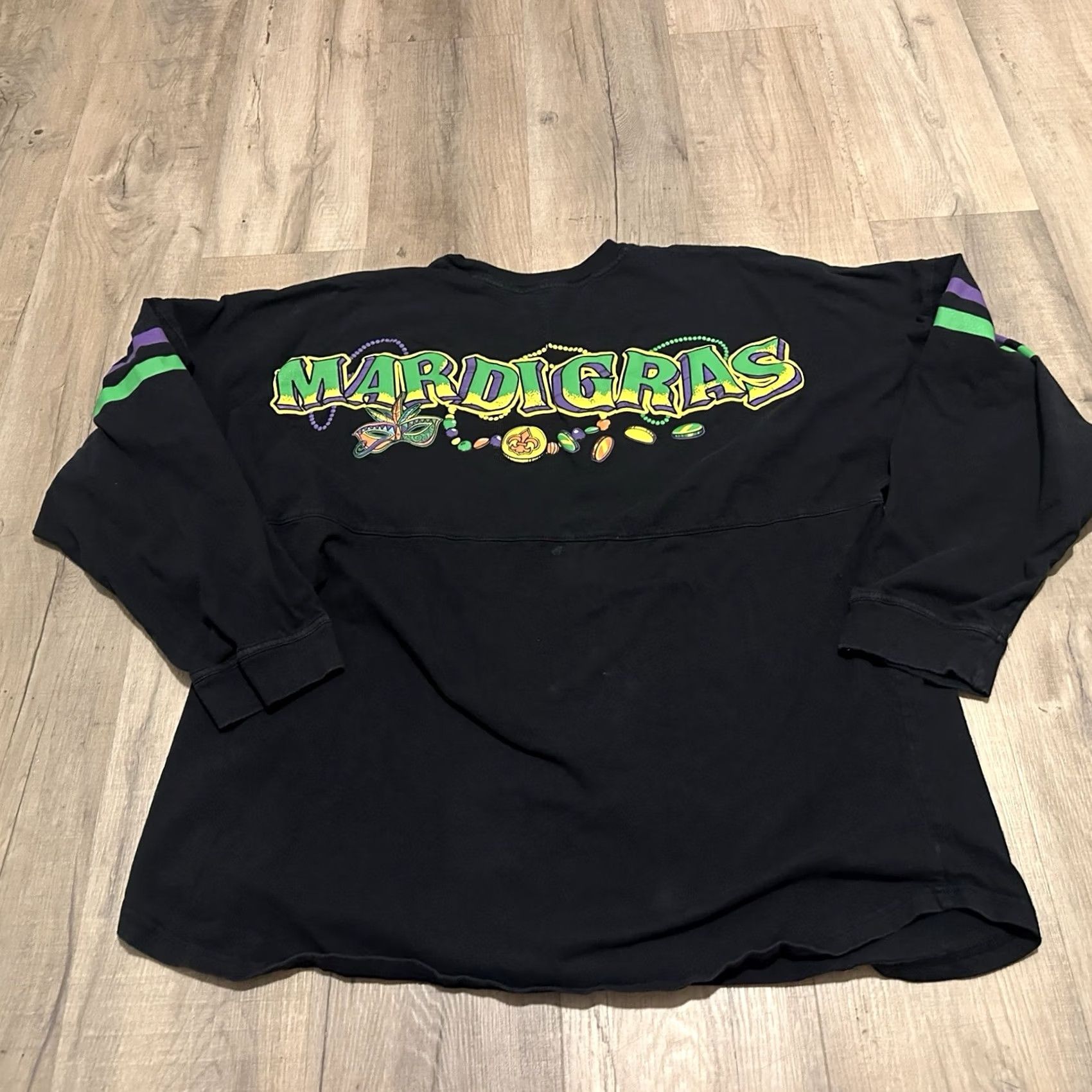 Vintage Universal Studios Mardi Gras Shirt Mens 3XL Black Long Sleeve New Orleans Music Size US XXL / EU 58 / 5 - 4 Thumbnail