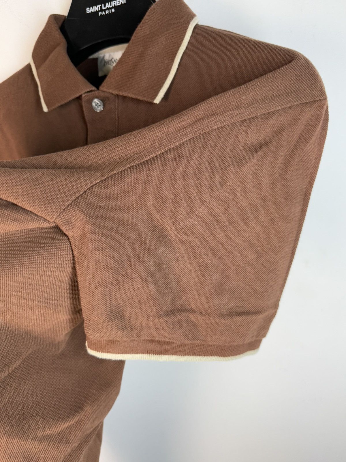 Yves Saint Laurent Brown YSL Polo Shirt YSL Tee Beige YSL Shirt Size US S / EU 44-46 / 1 - 7 Thumbnail