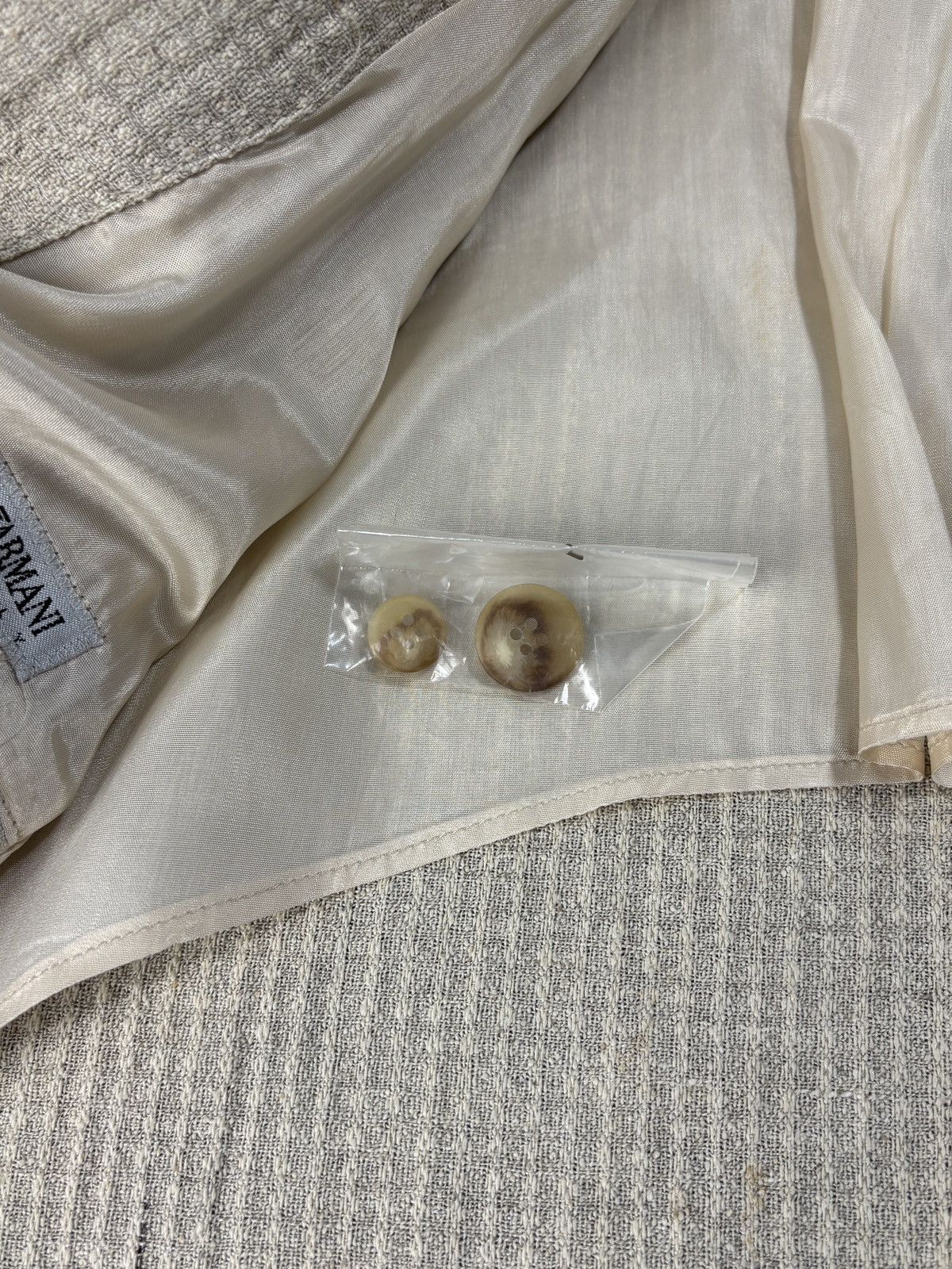 Emporio Armani S/S 1994 Emporio Armani Jacket 90s Vintage Linen Blazer Puck Size 48R - 10 Thumbnail