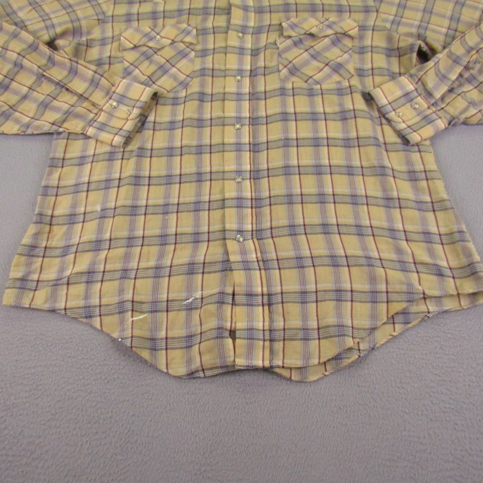 Levi's VINTAGE Levi's Shirt Men L Blue Plaid Pearl Snap Western Ranch Rodeo Size US L / EU 52-54 / 3 - 5 Thumbnail
