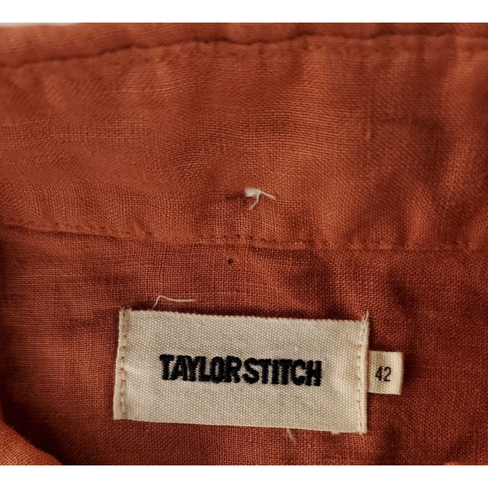 Taylor Stitch Taylor Stitch Shirt Long Sleeve 100% Linen Burnt Orange Lightweight Mens L 42 Shirt Mens L Orange Linen Burnt Orange Size US L / EU 52-54 / 3 - 2 Thumbnail