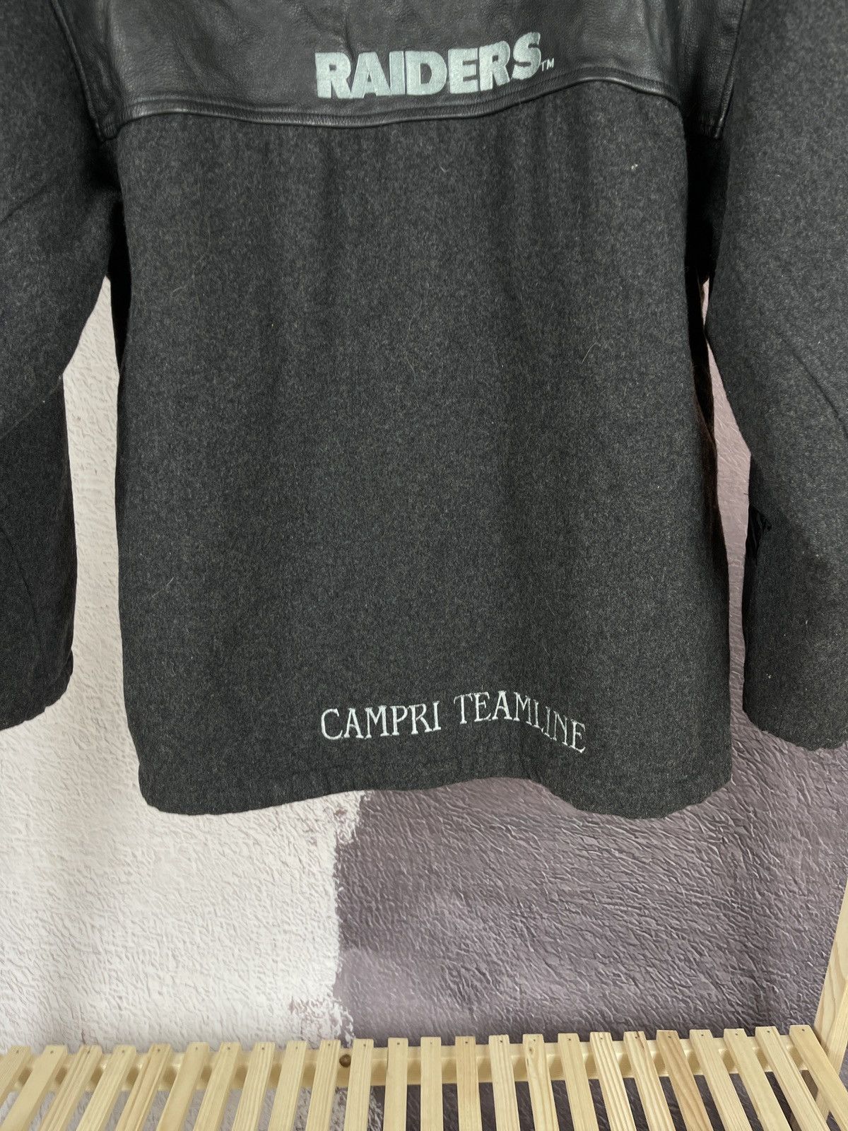 NFL Campri vintage 90s Los Angeles Raiders wool leather coat Size US S / EU 44-46 / 1 - 15 Thumbnail