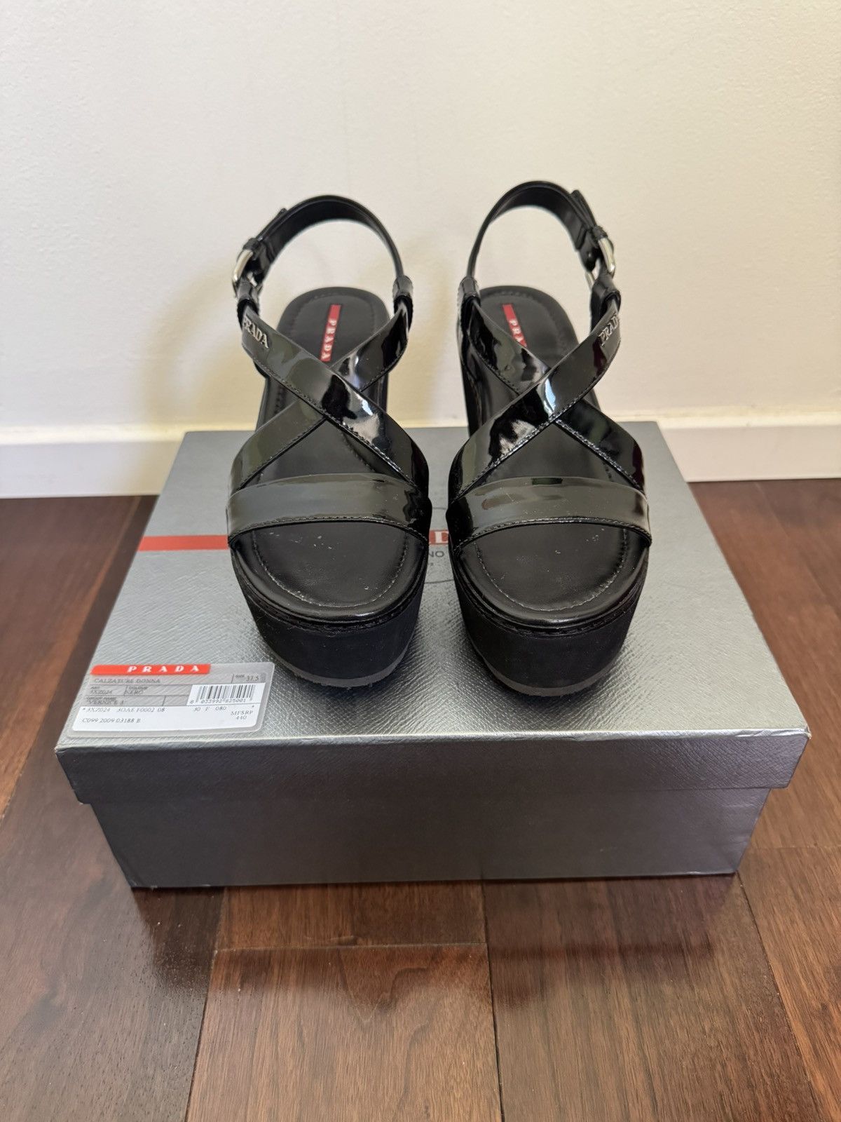 Prada Prada Calzature Donna (Black) Size US 7.5 / IT 37.5 - 3 Thumbnail