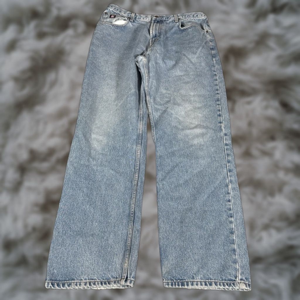 Ralph Lauren VINTAGE Ralph Lauren Chaps Jeans Straight Mens 34x30 Stone Wash Denim 5-Pocket Logo Hipster 90s Fits 34x30 Mens Size US 34 / EU 50 - 1 Thumbnail